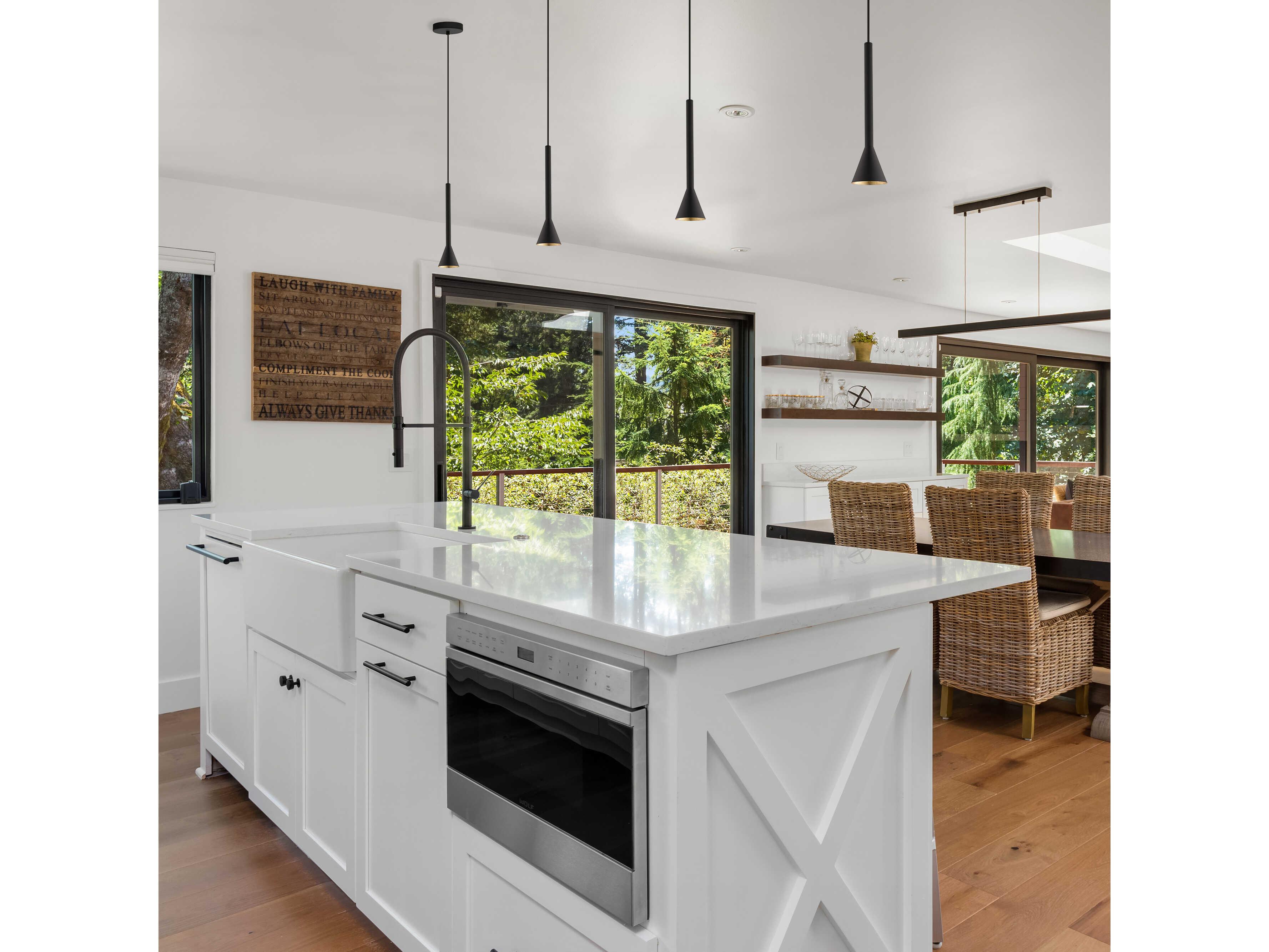 Eglo Cortaderas 1-Light Matte Black Mini Pendant