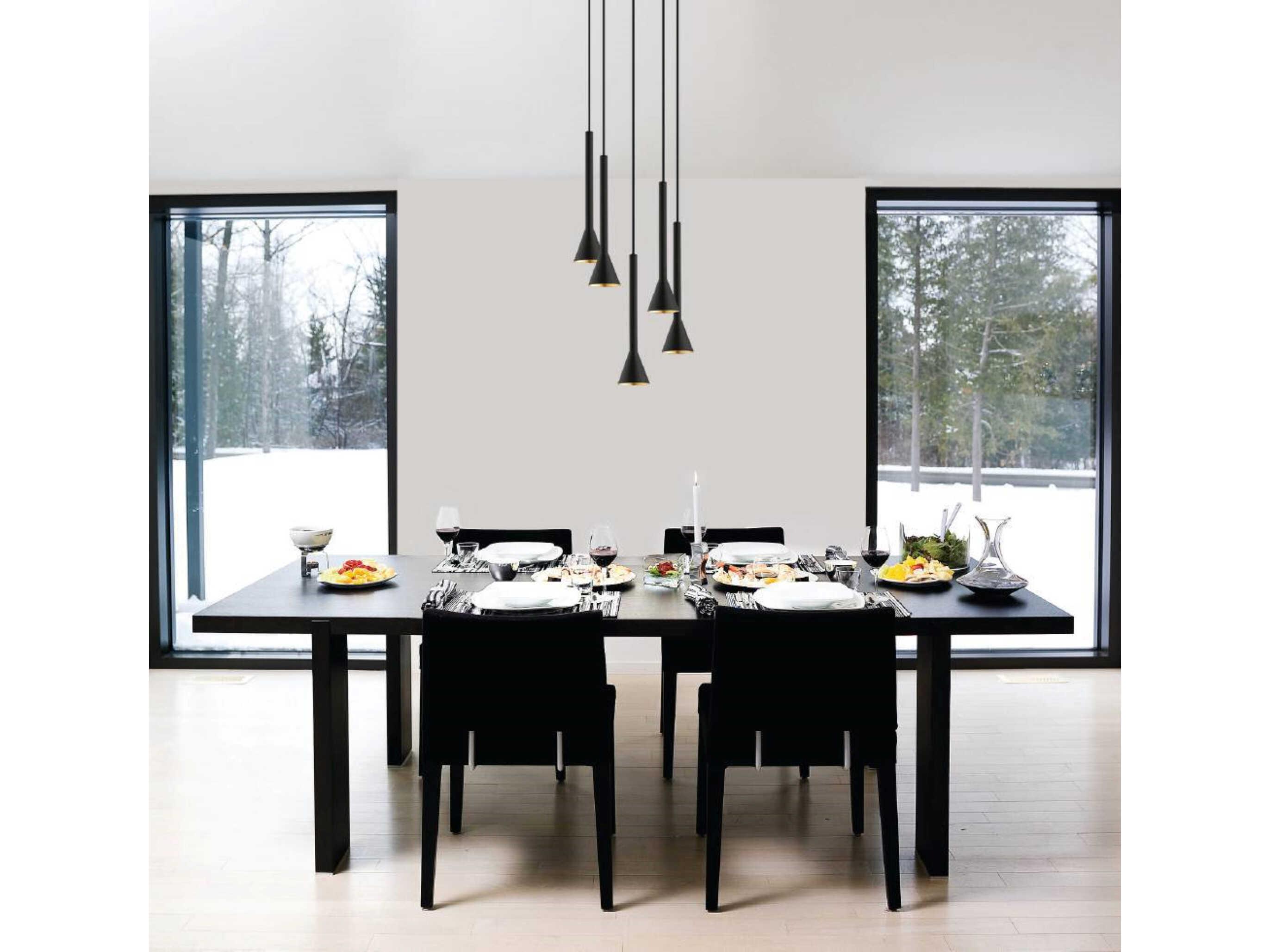 Eglo Cortaderas 5-Light Matte Black Pendant