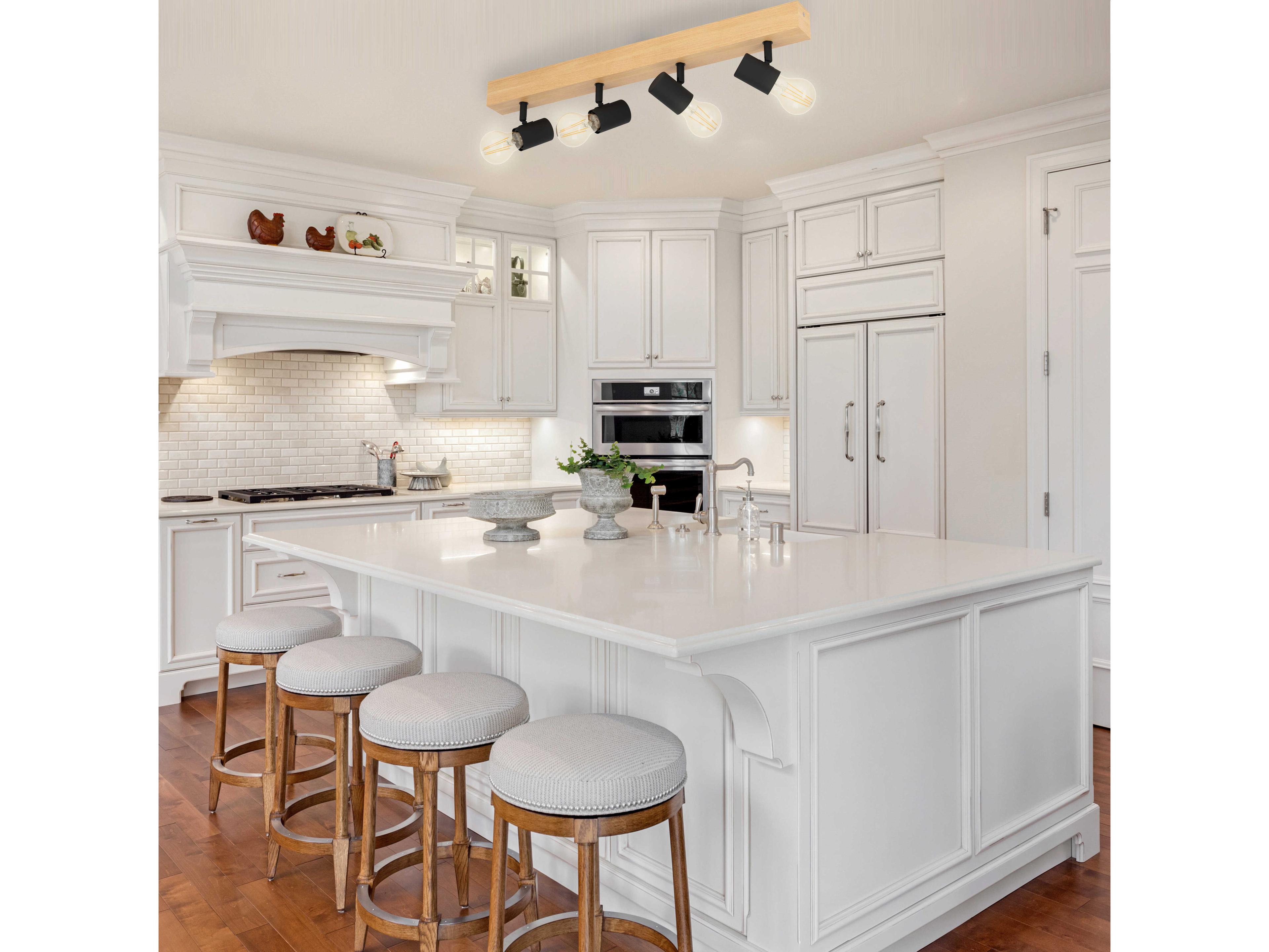 Eglo Kingswood 4-Light Brown Black Track & Rail Light