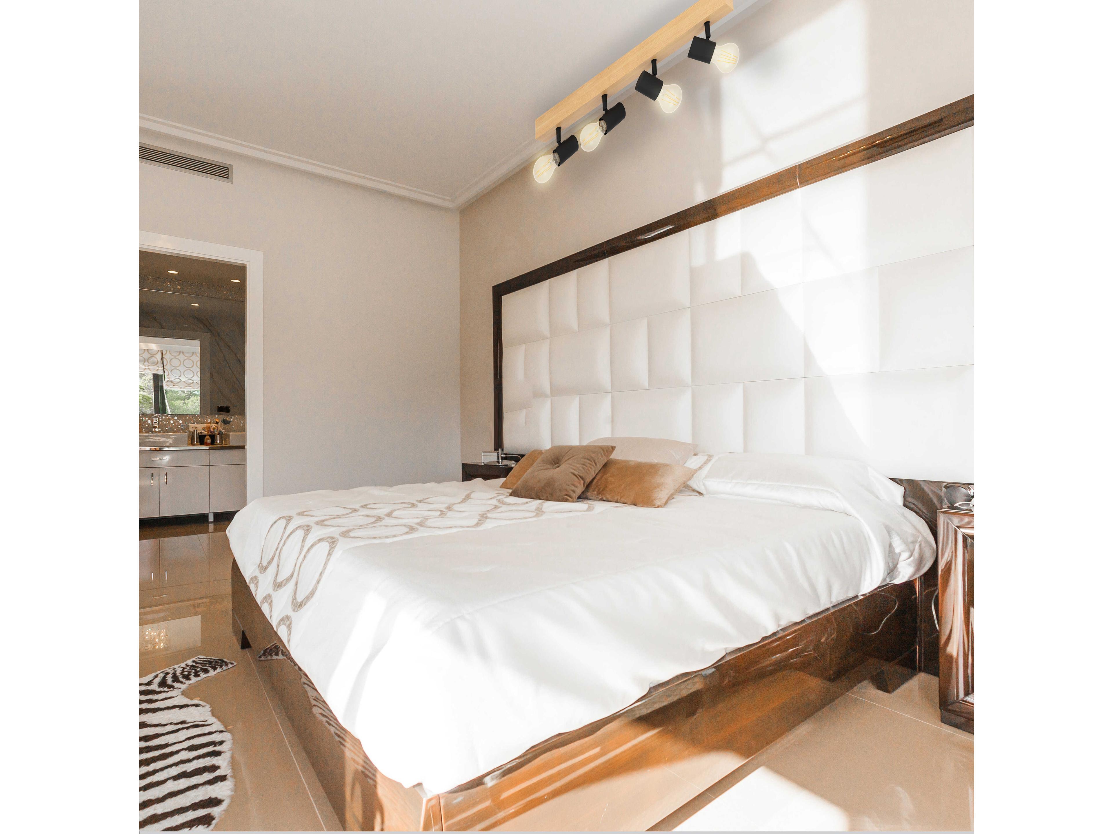 Eglo Kingswood 4-Light Brown Black Track & Rail Light