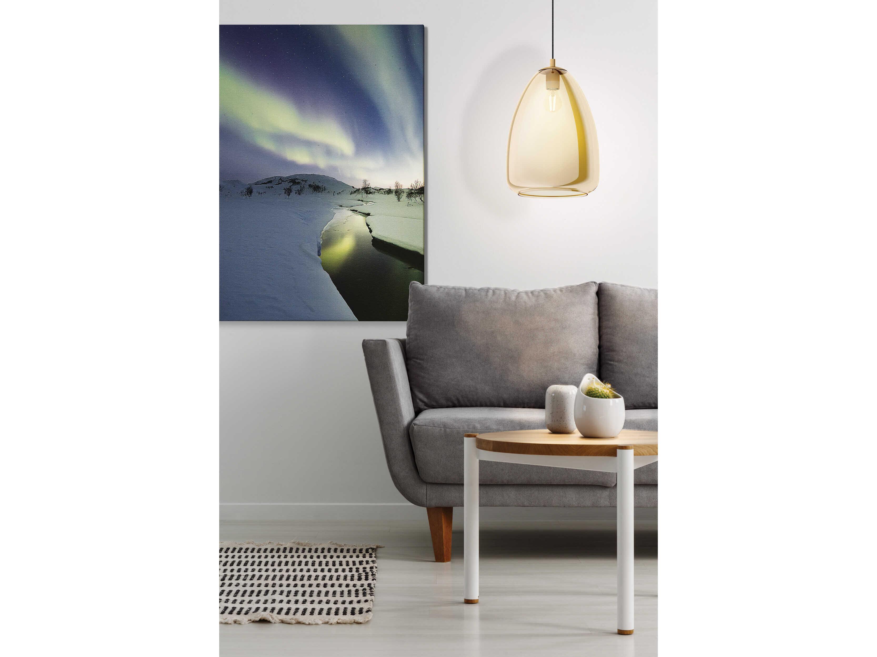 Eglo Alobrase 1-Light Brushed Gold Bell Mini Pendant