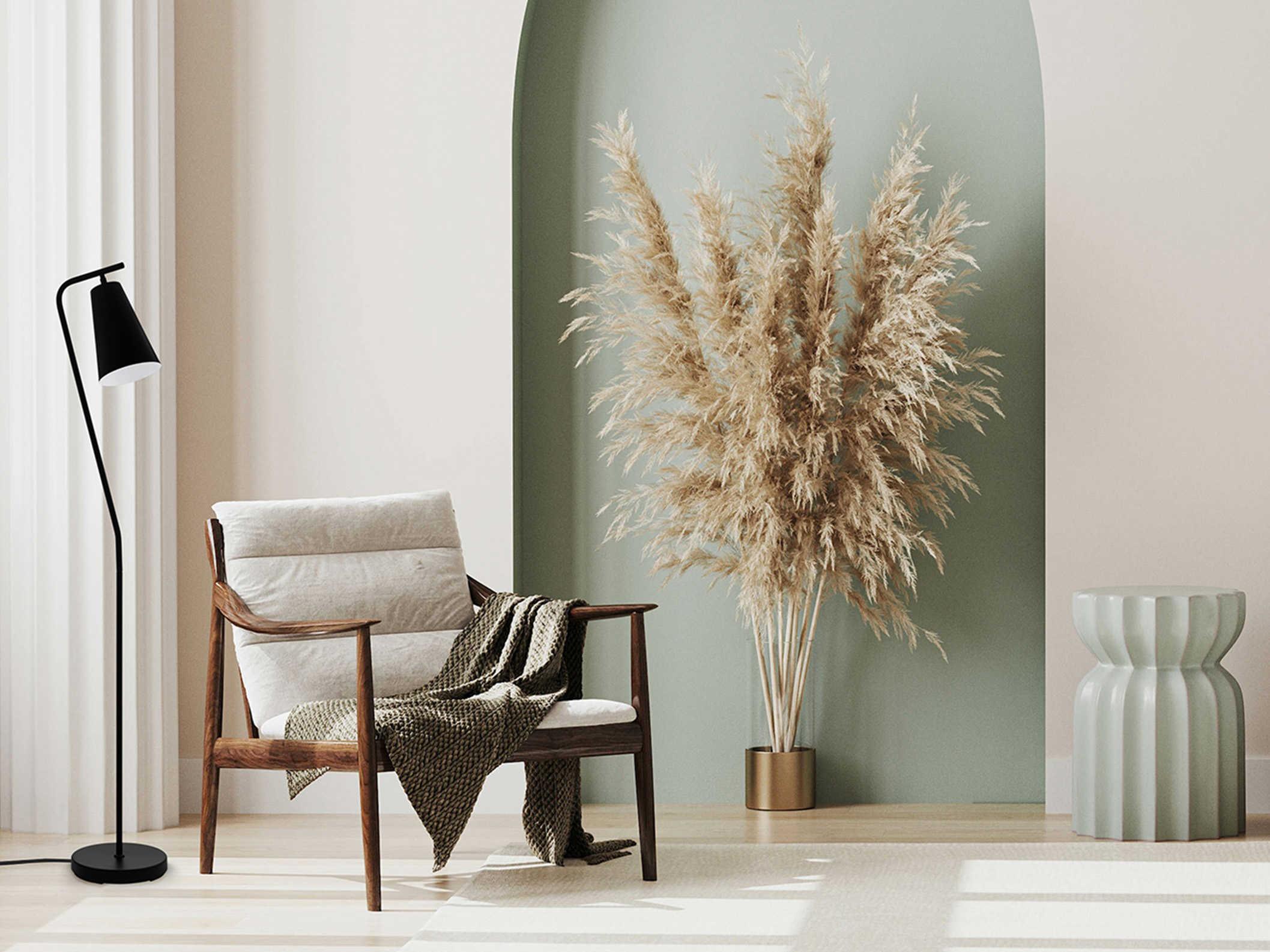 Eglo Rekalde Black Exterior White Interior Metal Floor Lamp