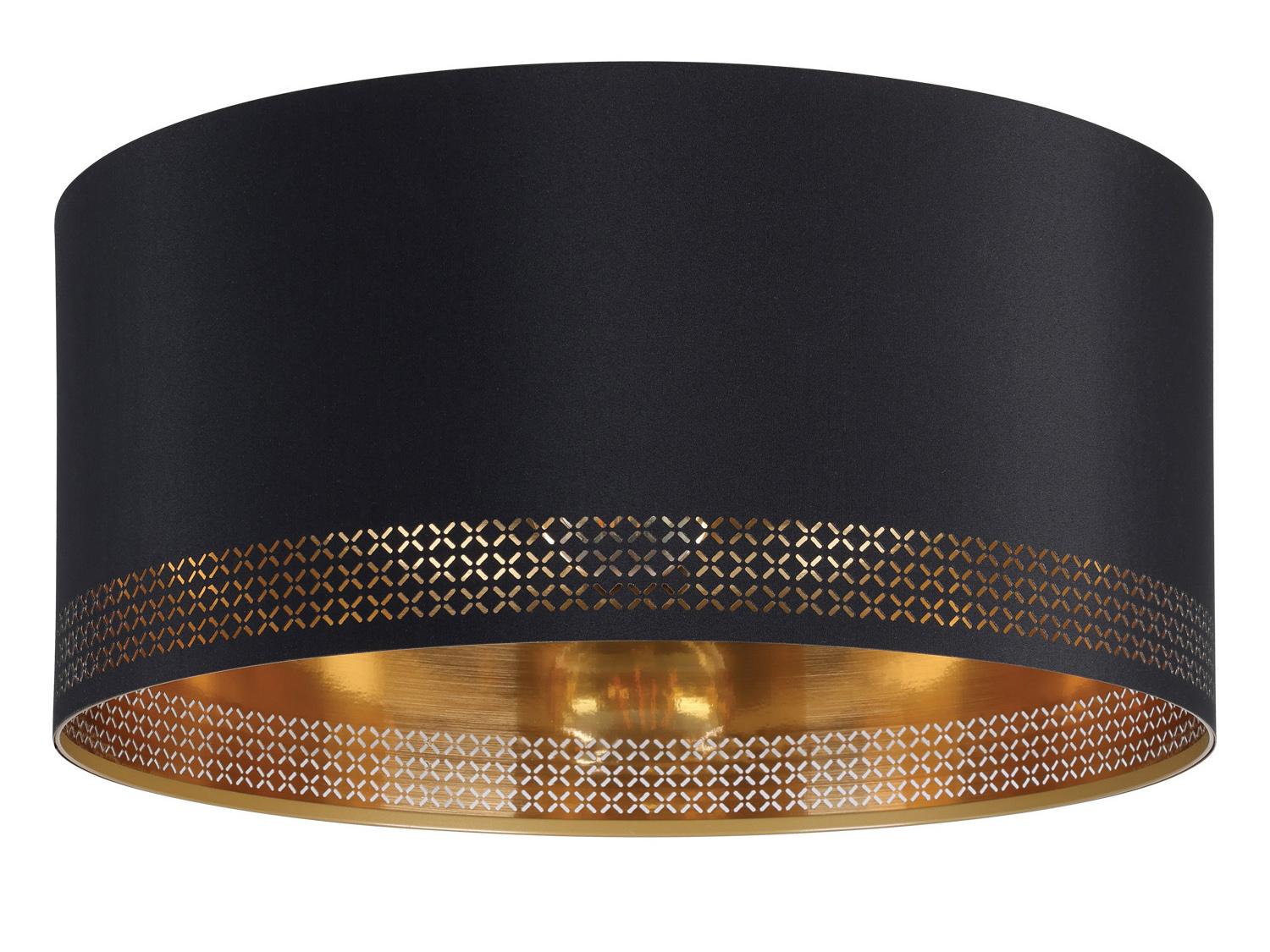 Eglo Esteperra 1-Light Black Drum Flush Mount