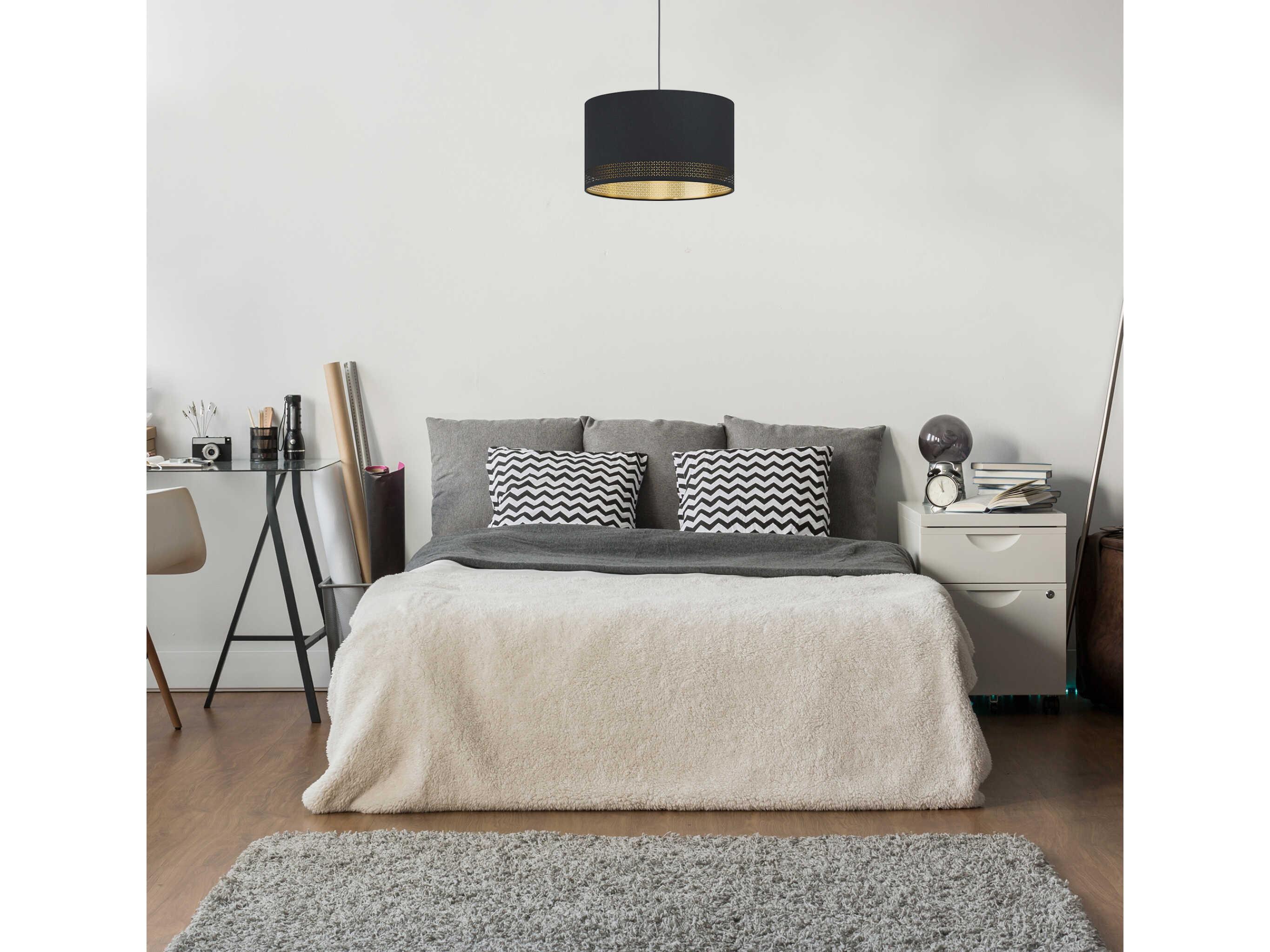 Eglo Esteperra 1-Light Black Drum Pendant