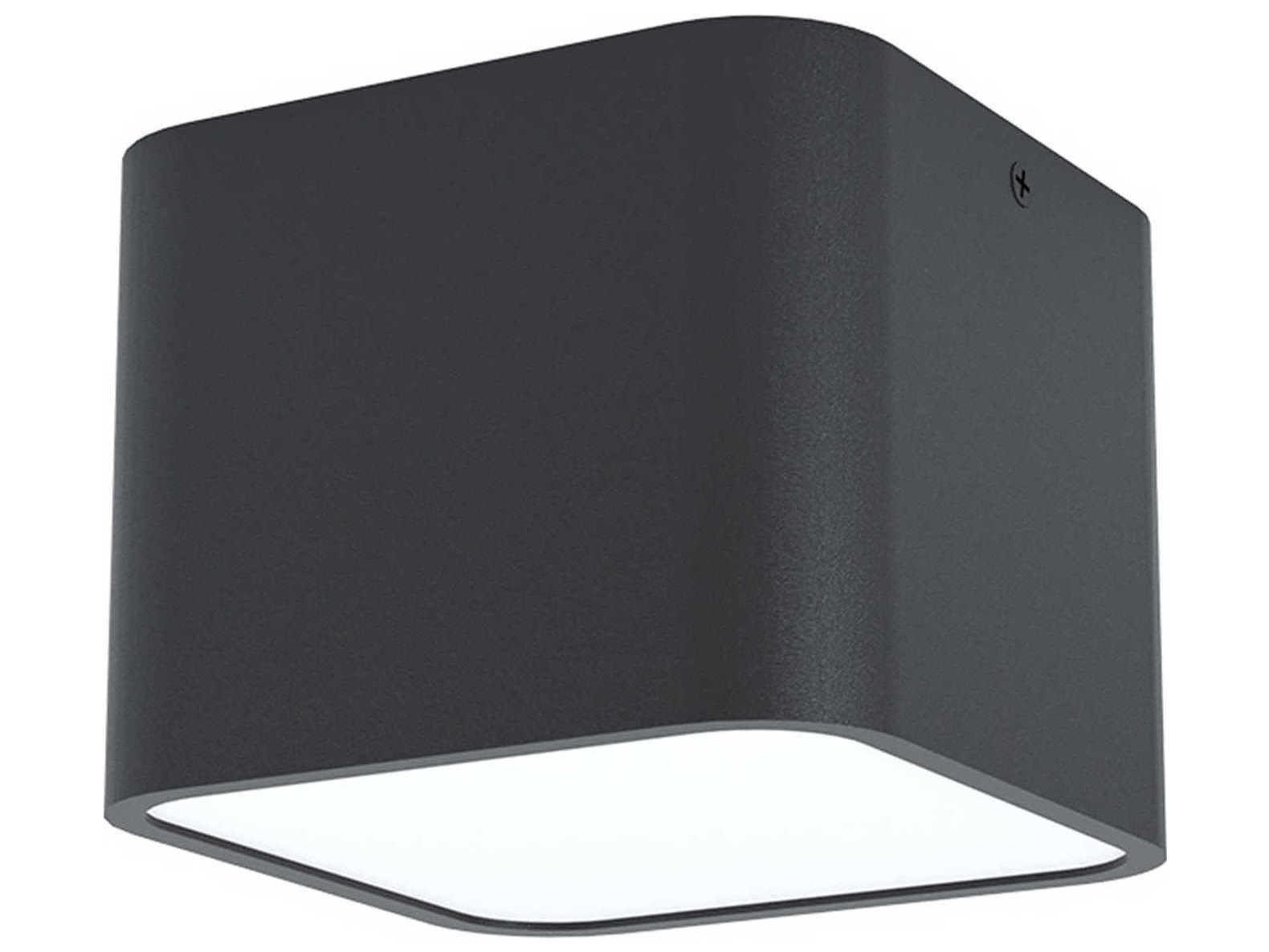 Eglo Grimasola 1-Light Black Flush Mount