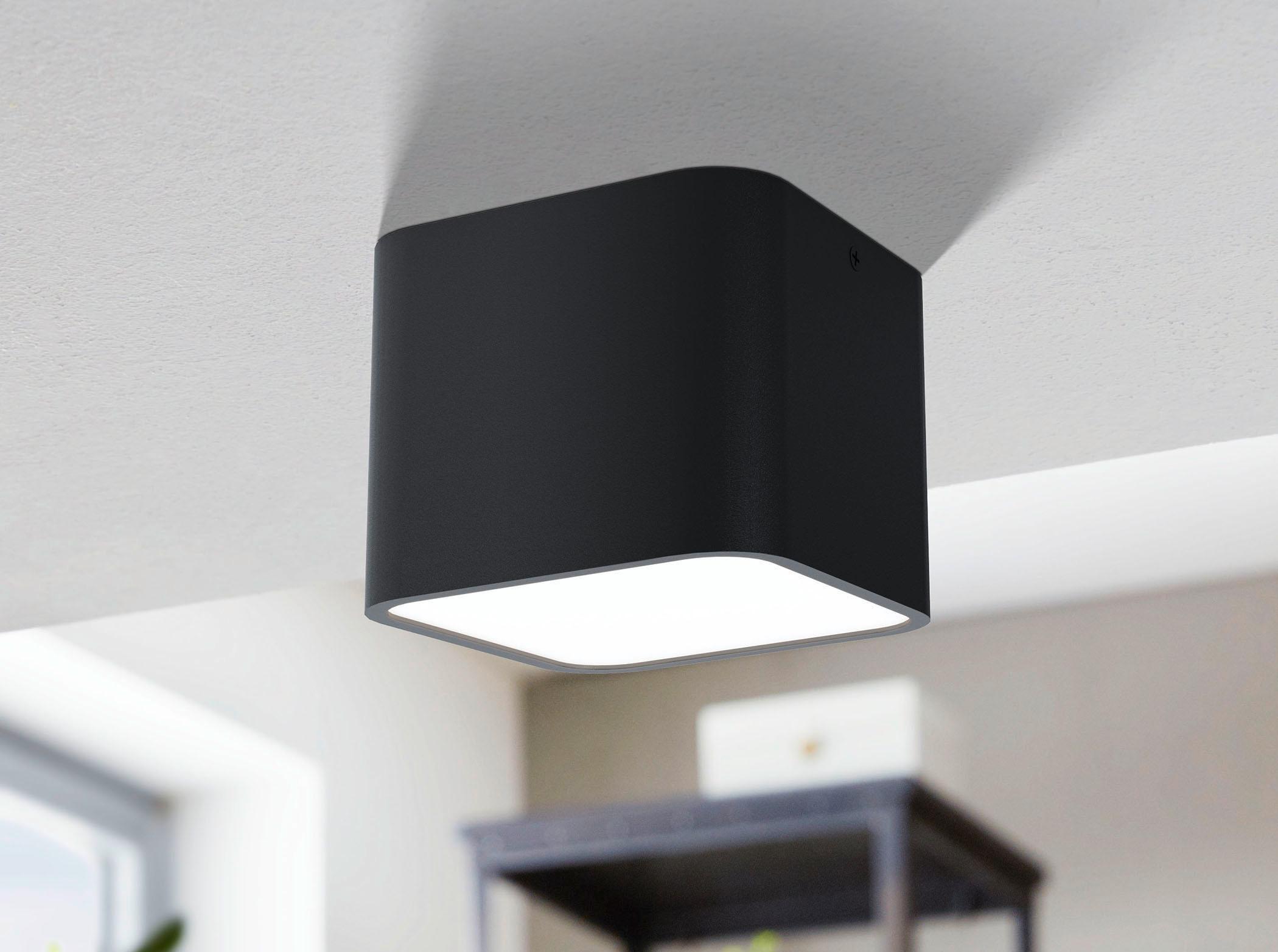 Eglo Grimasola 1-Light Black Flush Mount