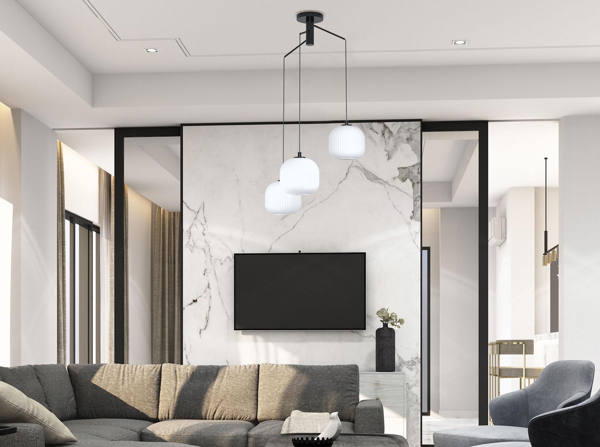 Eglo Mantunalle 3-Light Black Pendant