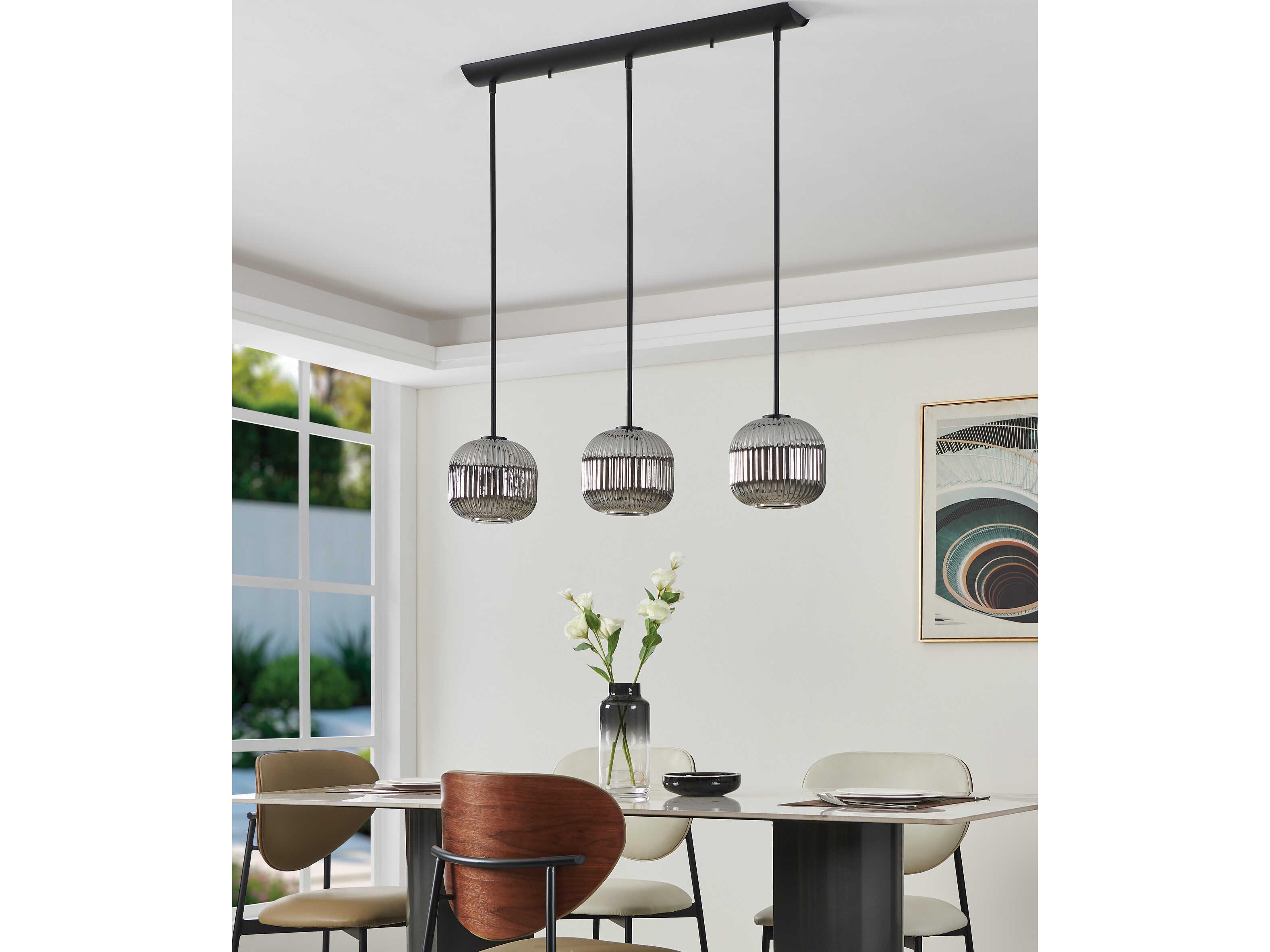 Eglo Mantunalle 3-Light Black Island Pendant