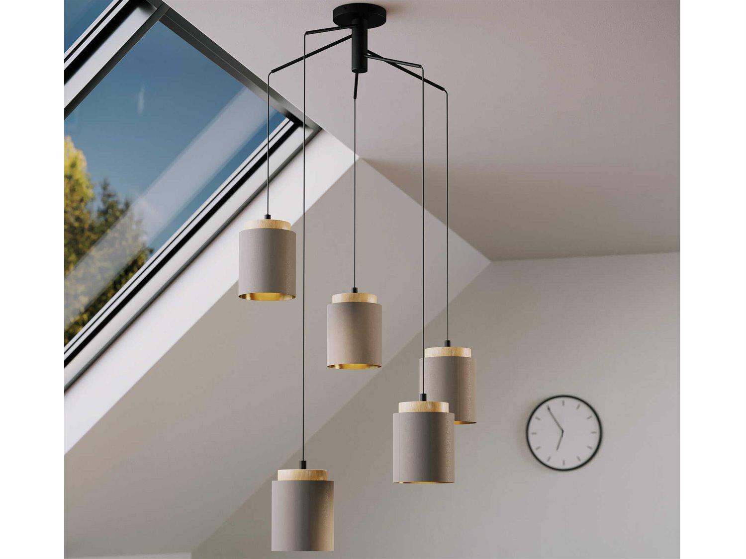 Eglo Albariza 5-Light Black Pendant