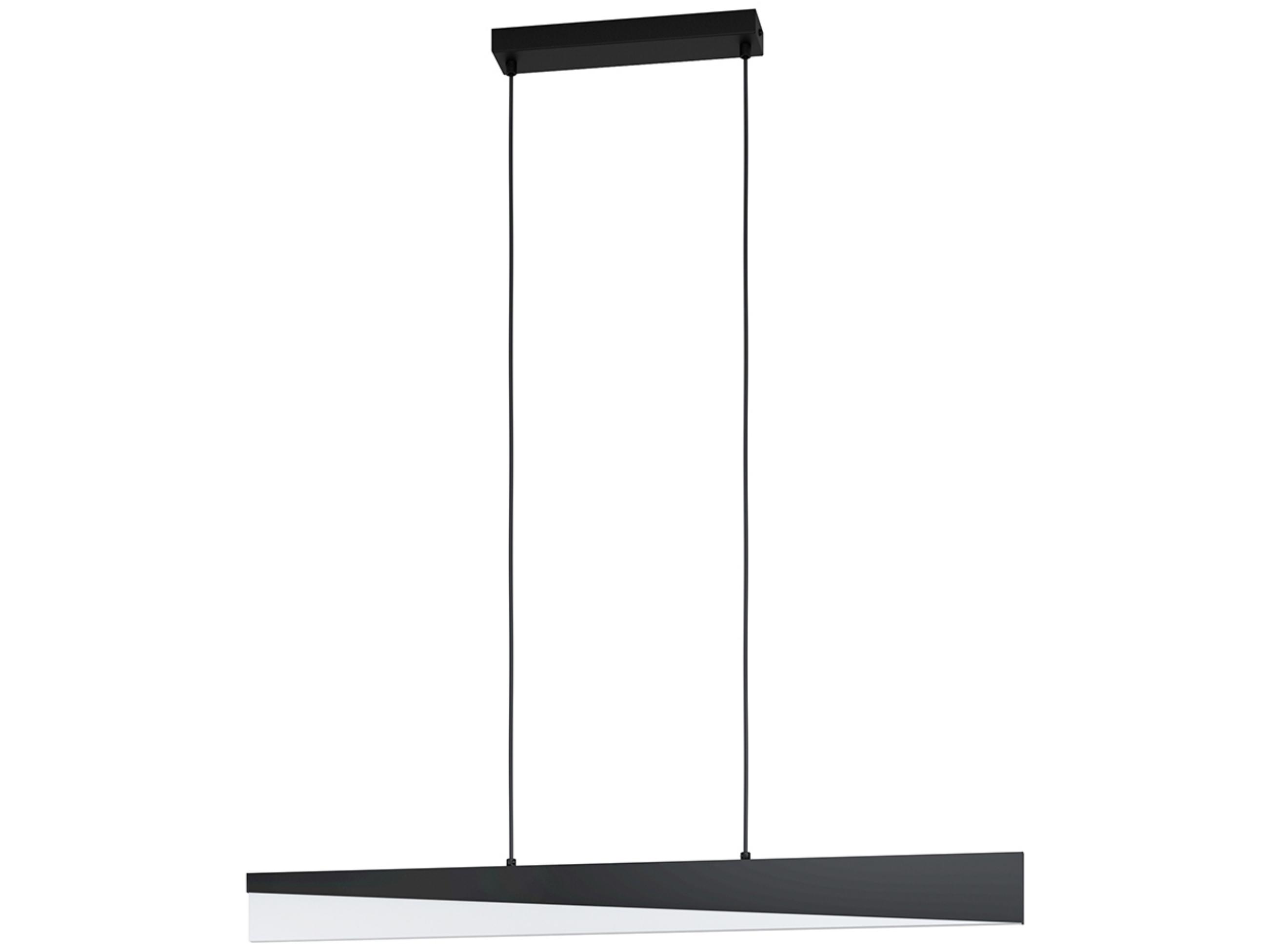 Eglo Isidro 1-Light Structured Black Linear Island Pendant