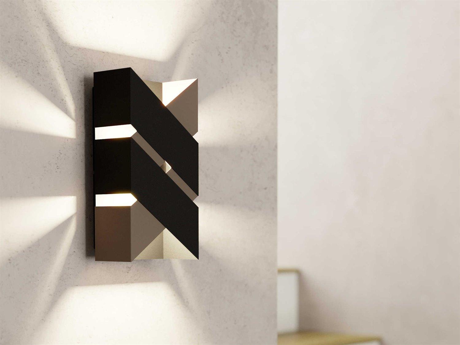 Eglo Gurare 2-Light Structured Black Mocha Wall Sconce