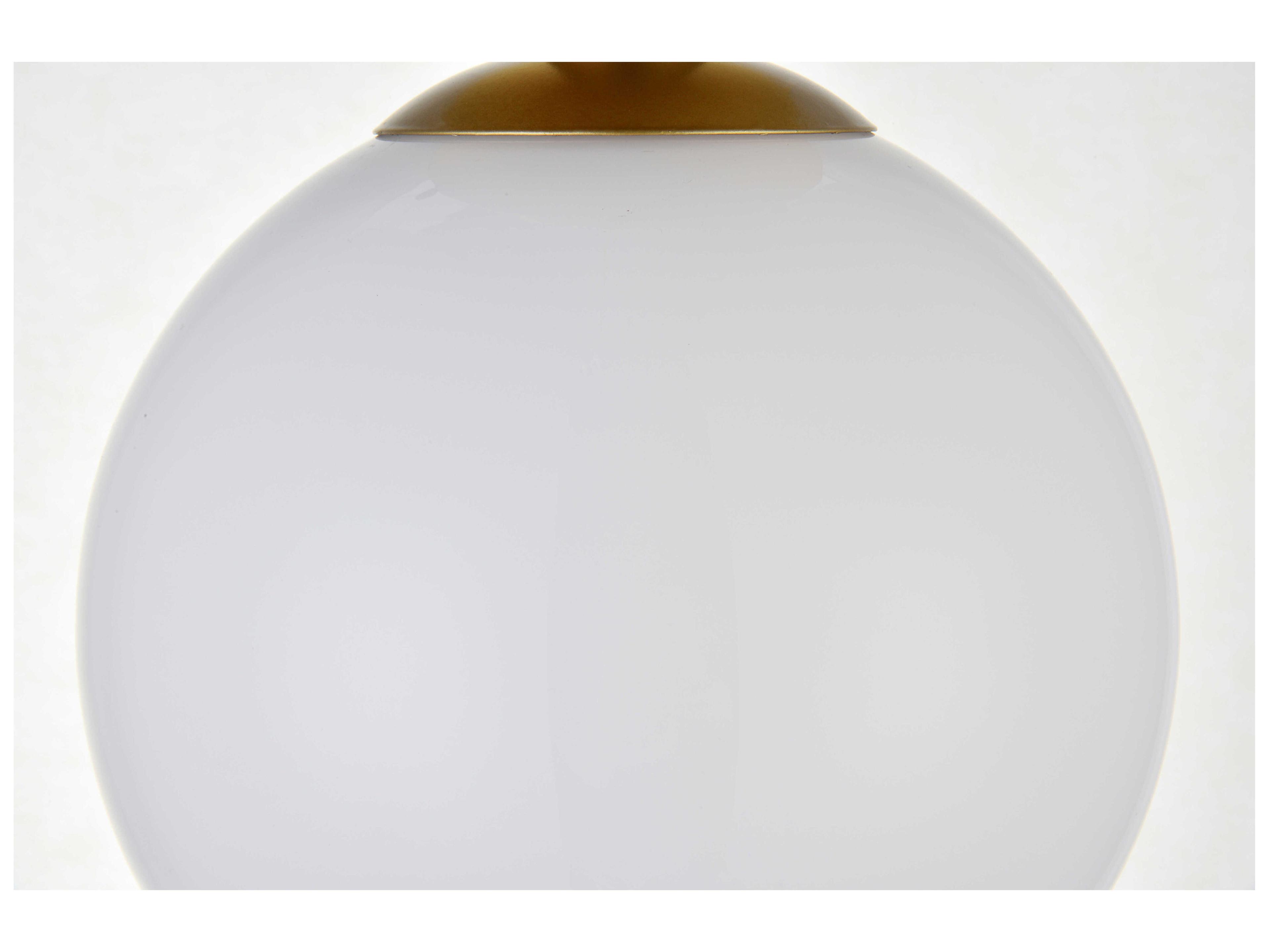 Elegant Lighting Baxter 1-Light Brass Glass Globe Semi Flush Mount