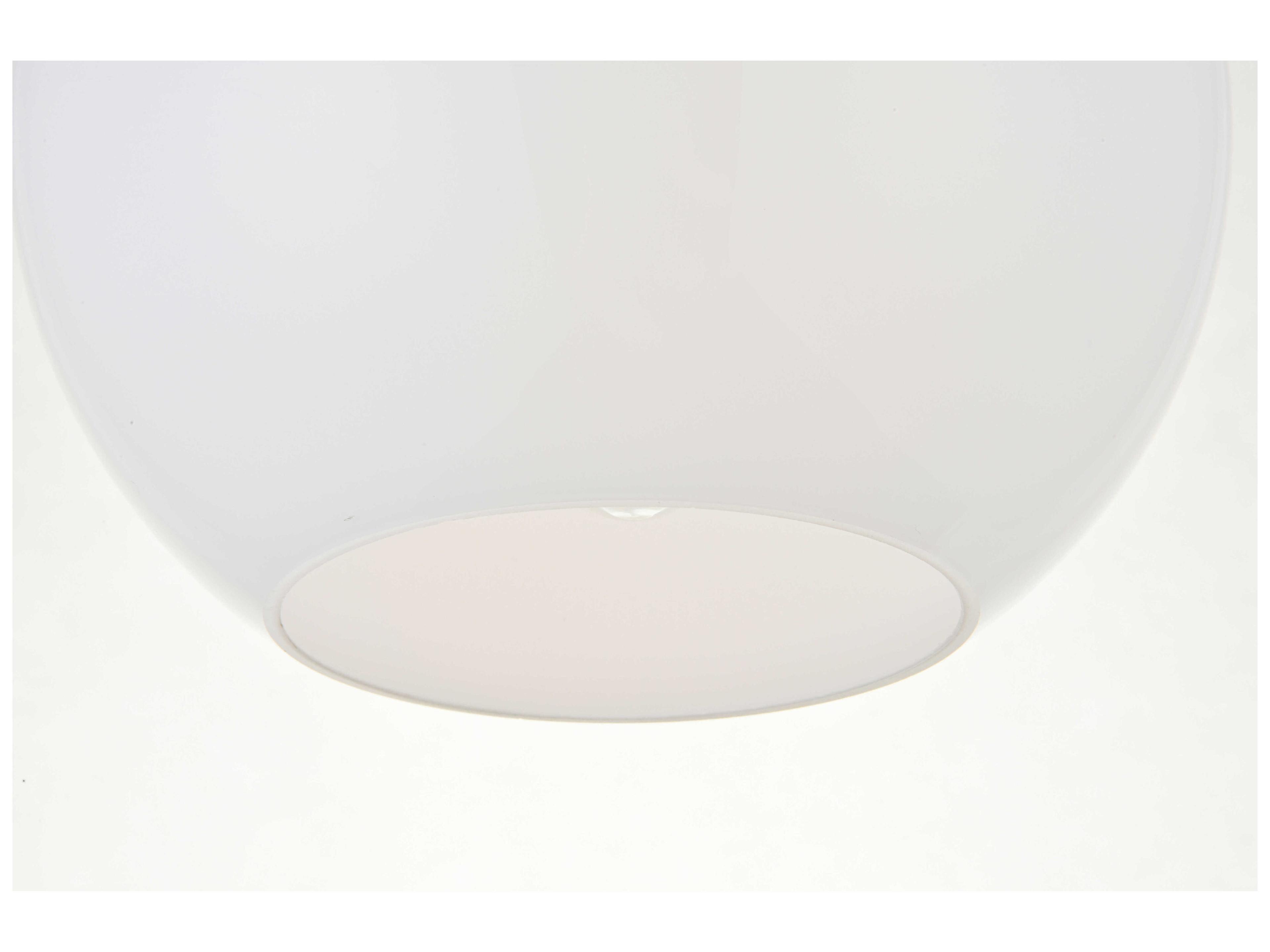 Elegant Lighting Baxter 1-Light Chrome Glass Globe Semi Flush Mount