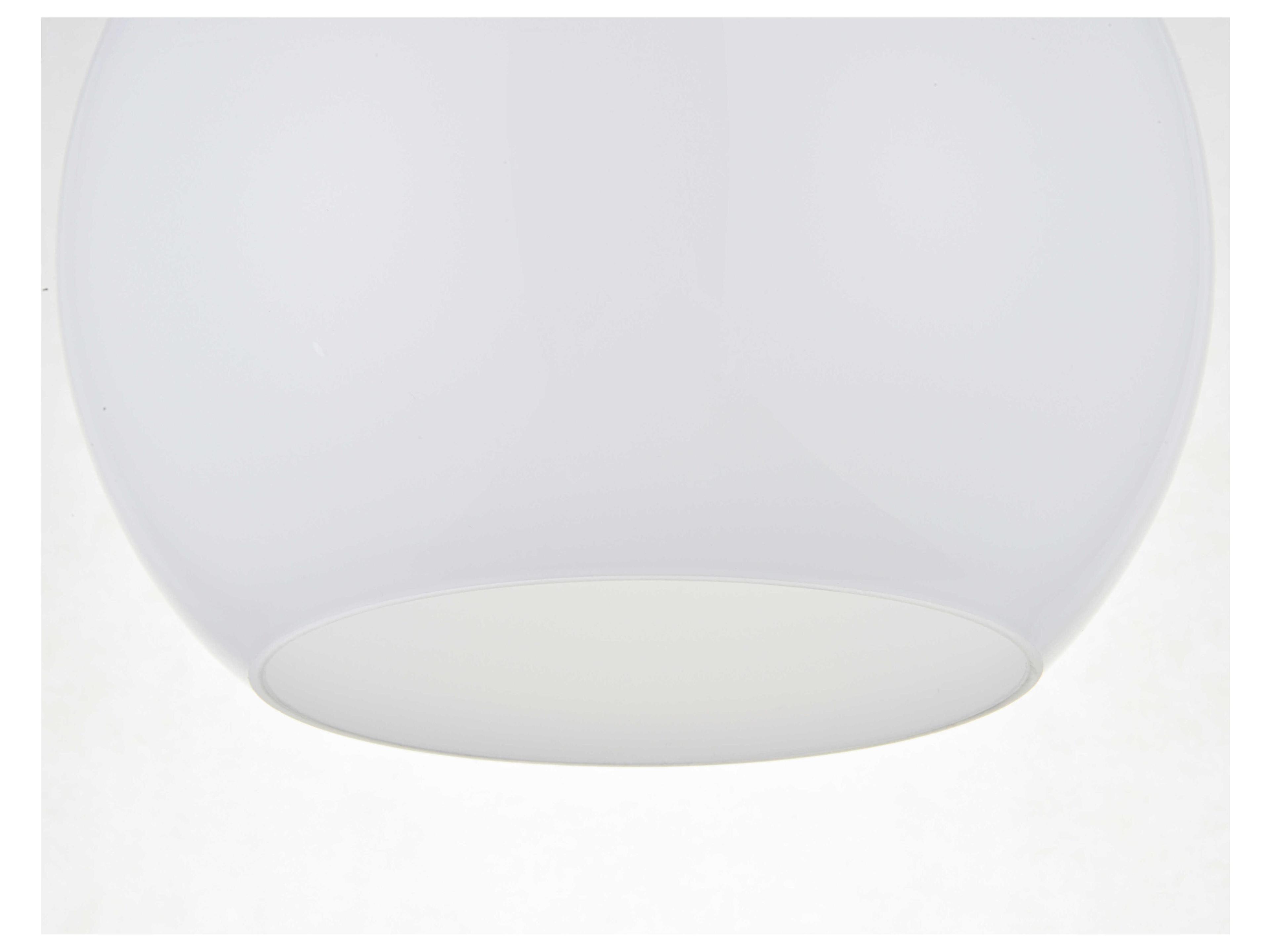 Elegant Lighting Baxter 1-Light Chrome Glass Globe Semi Flush Mount