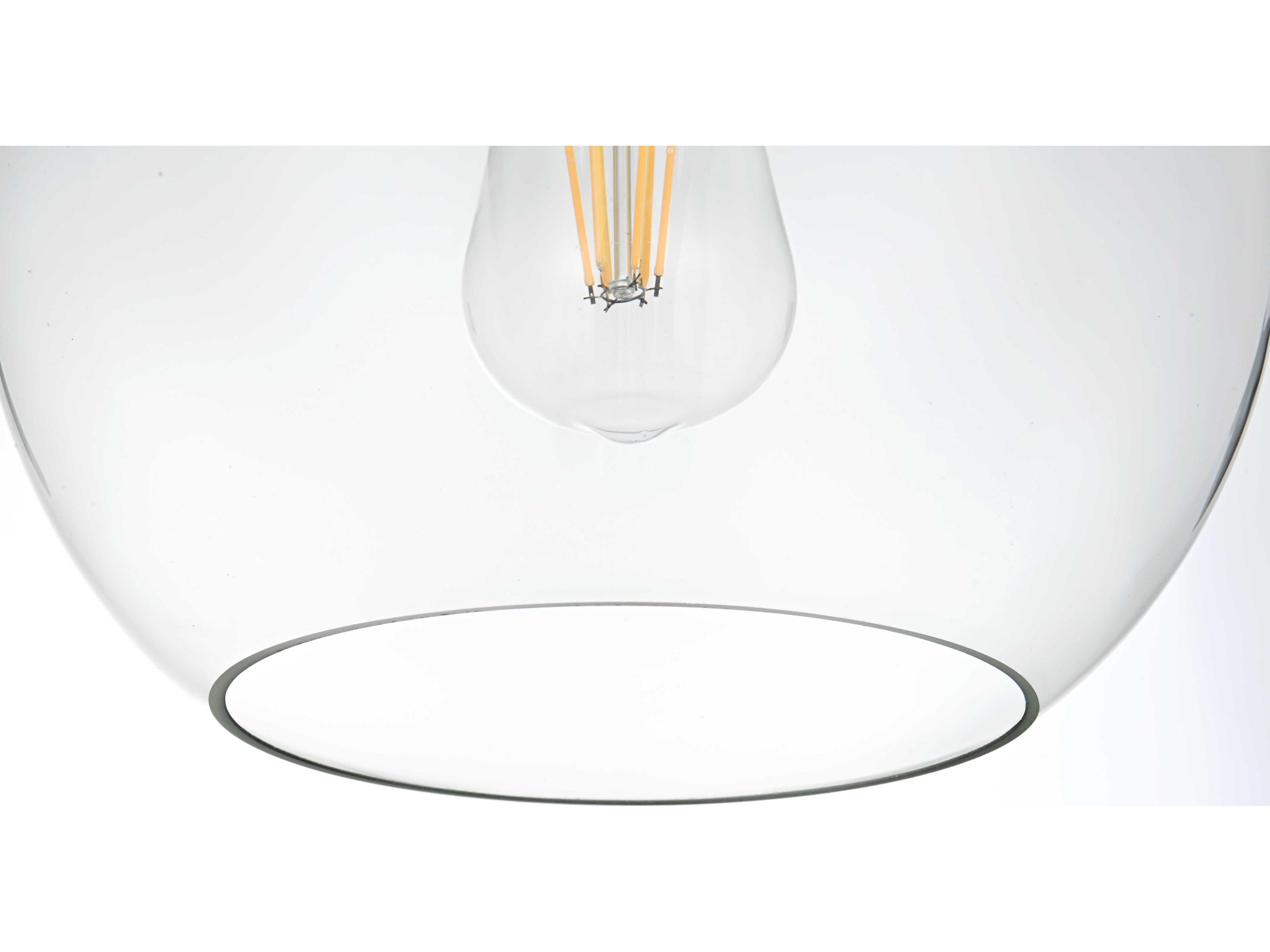 Elegant Lighting Baxter 1-Light Satin Gold Globe Mini Pendant