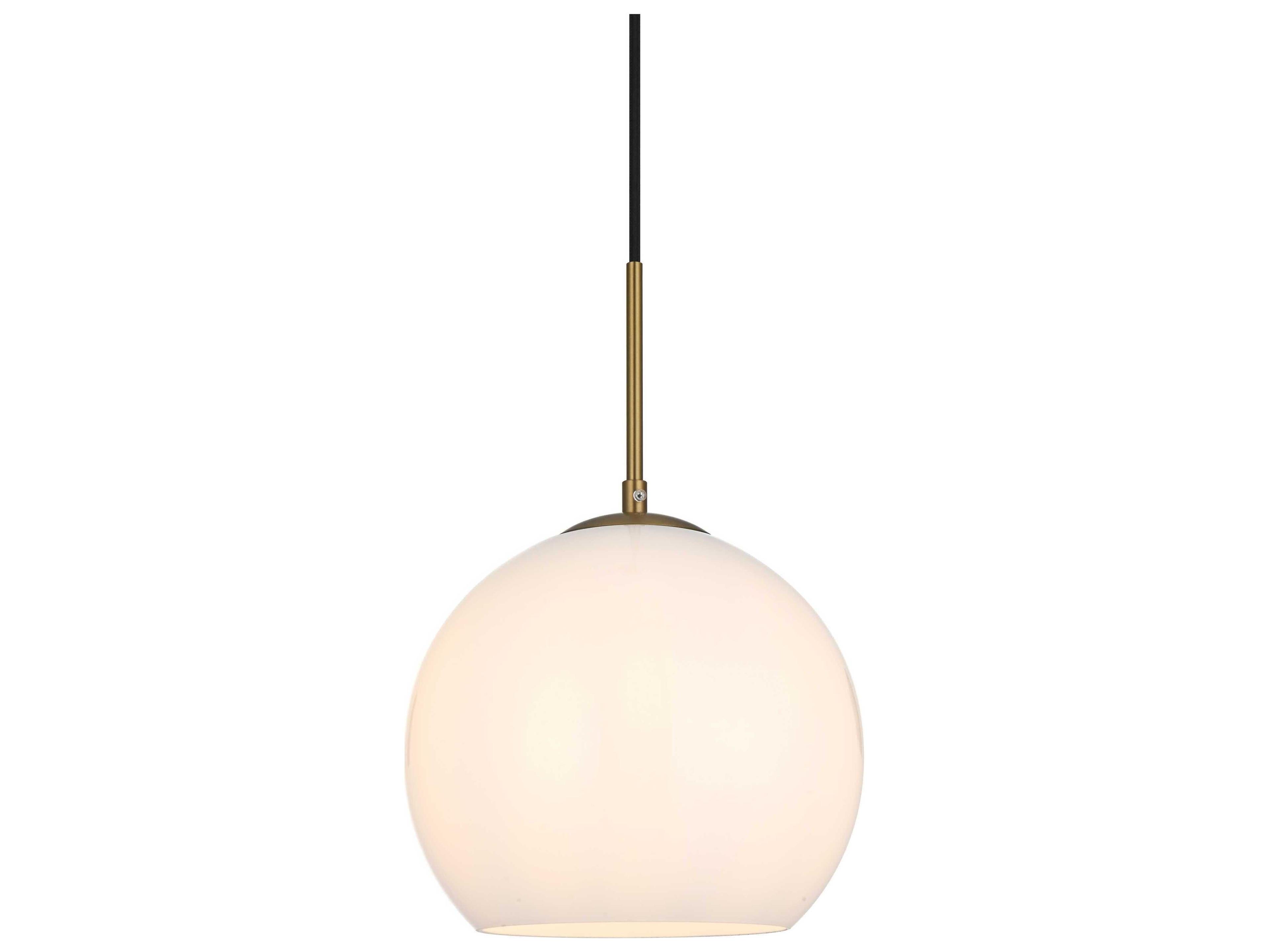 Elegant Lighting Baxter 1-Light Satin Gold Globe Mini Pendant
