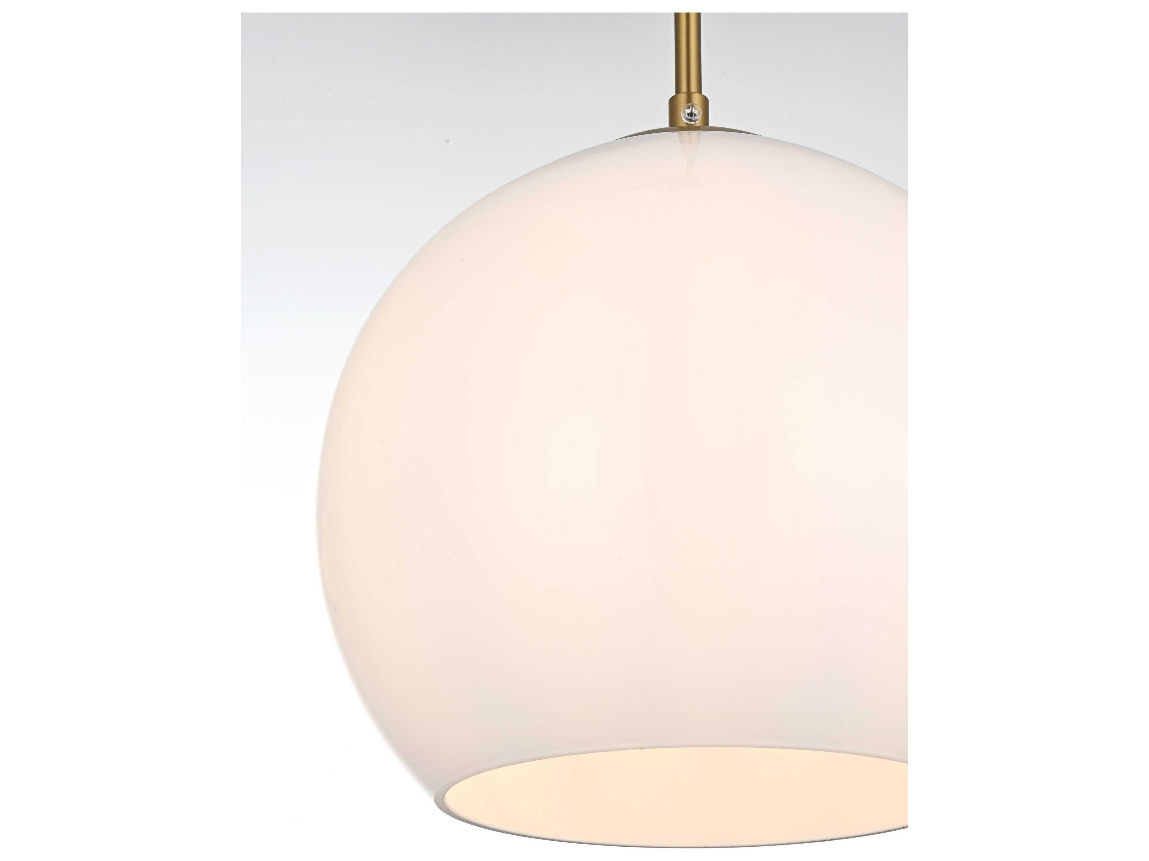 Elegant Lighting Baxter 1-Light Satin Gold Globe Mini Pendant