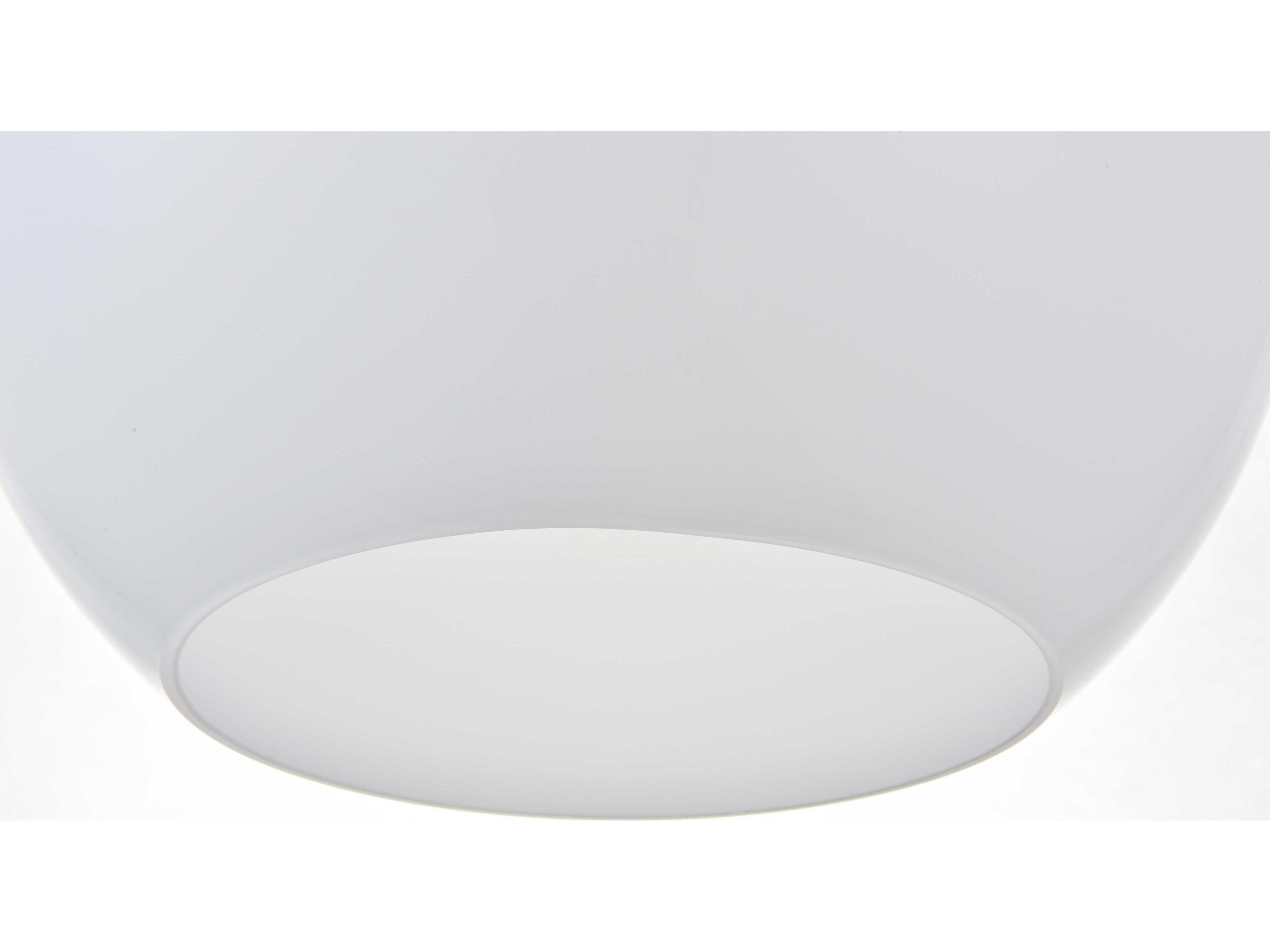 Elegant Lighting Baxter 1-Light Chrome And Frosted White Glass Globe Mini Pendant