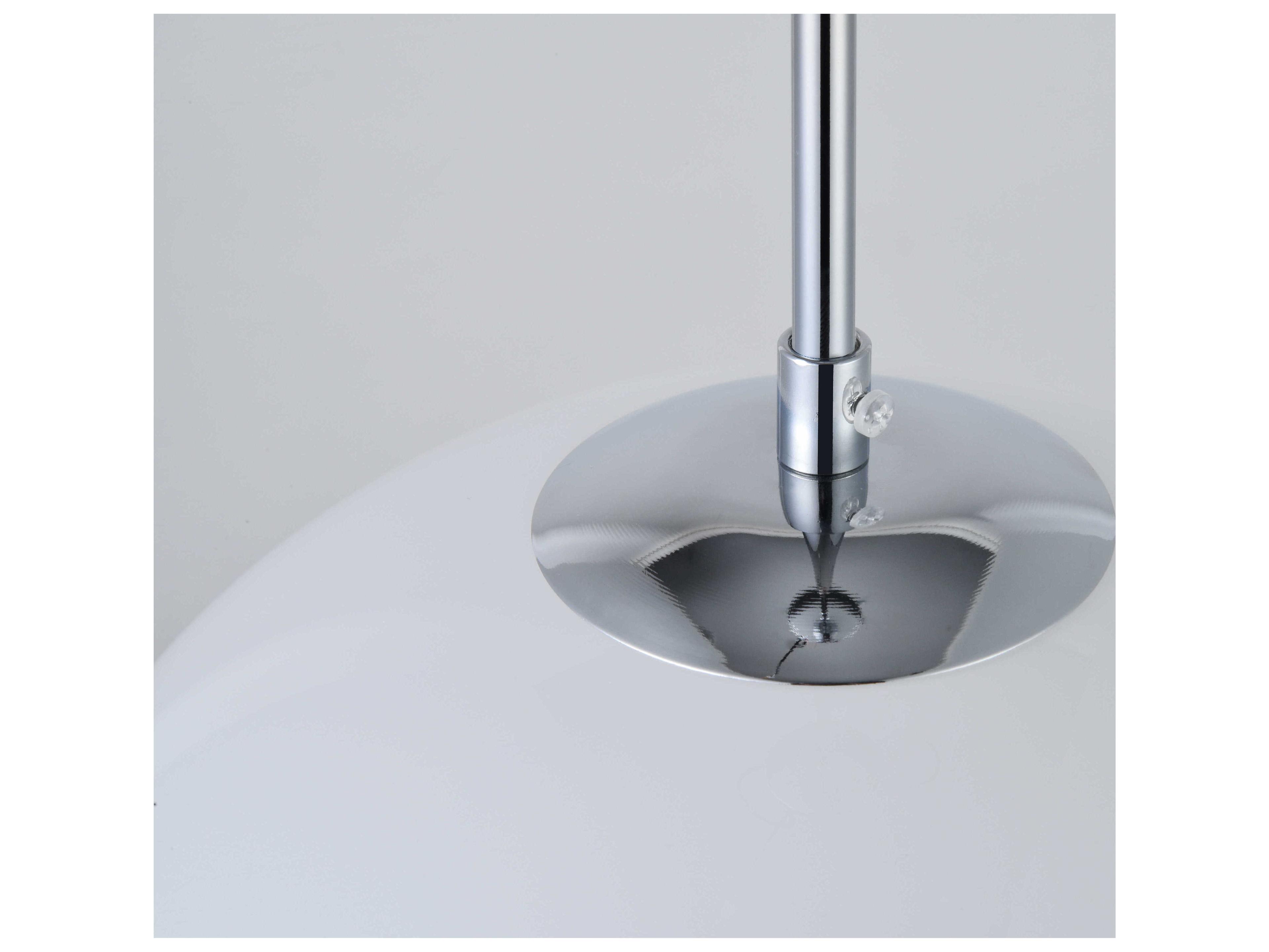 Elegant Lighting Baxter 1-Light Chrome And Frosted White Glass Globe Mini Pendant