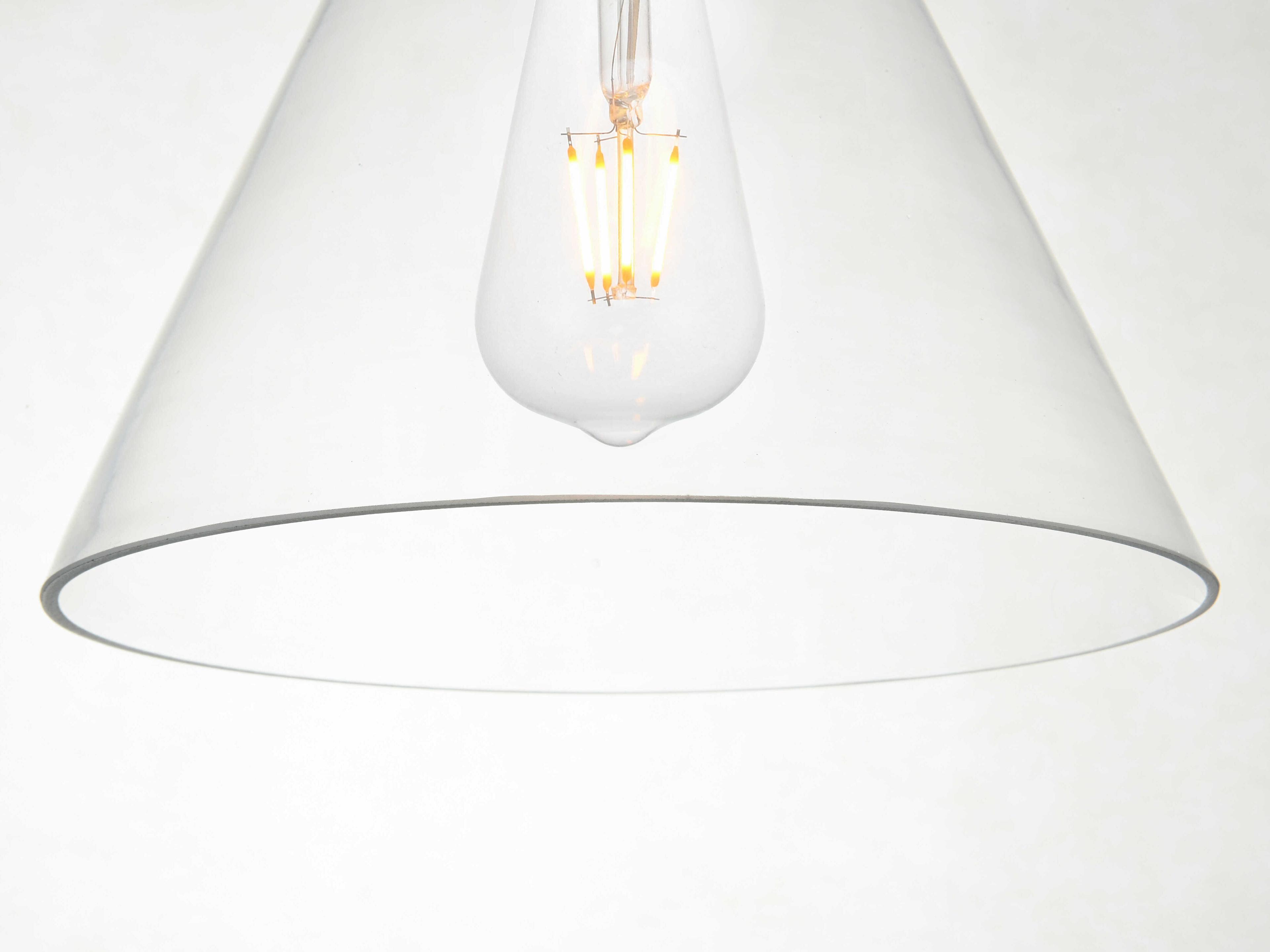 Elegant Lighting Destry 1-Light Chrome Glass Mini Pendant