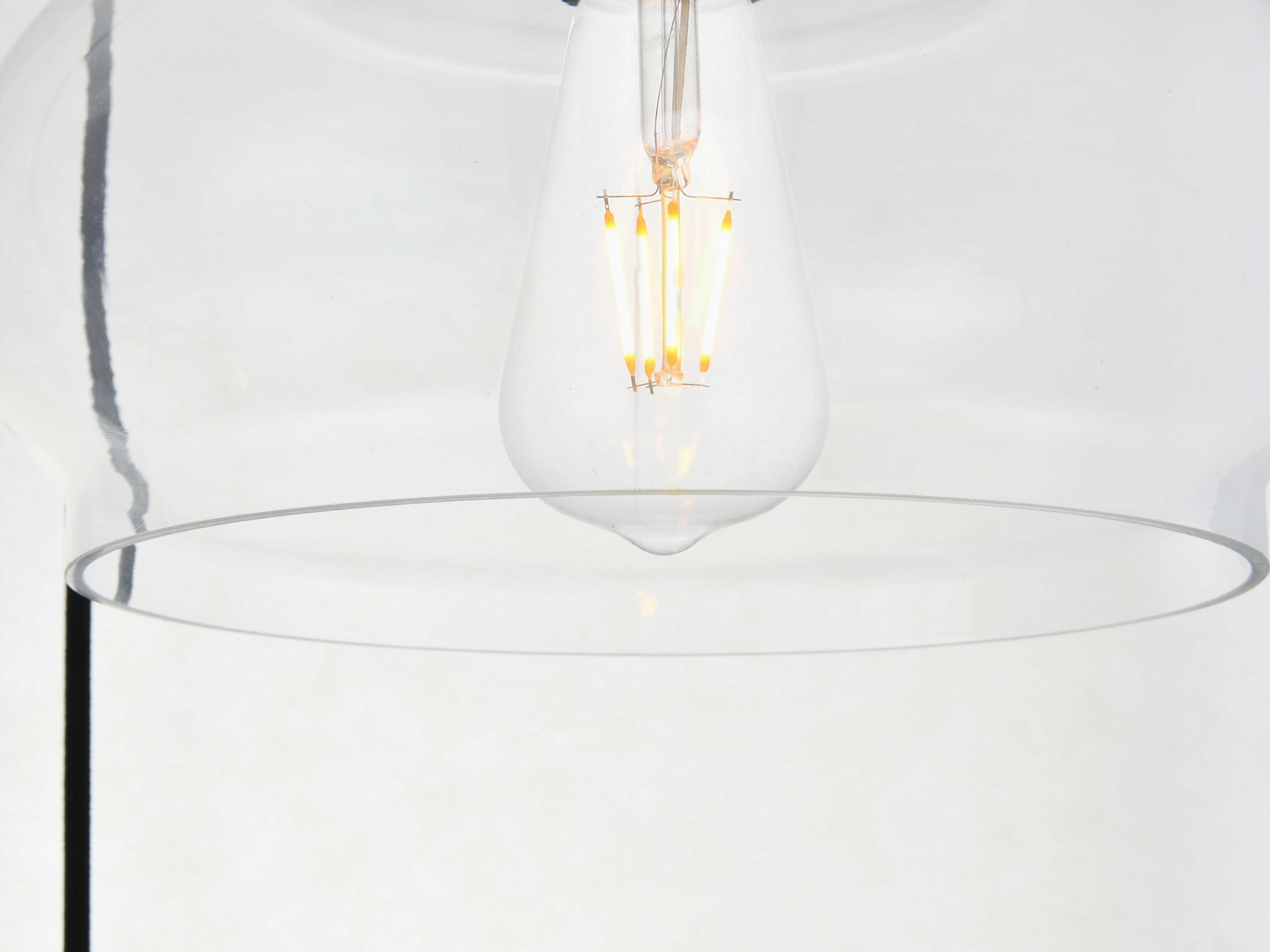 Elegant Lighting Destry 3-Light Chrome Glass Geometric Pendant