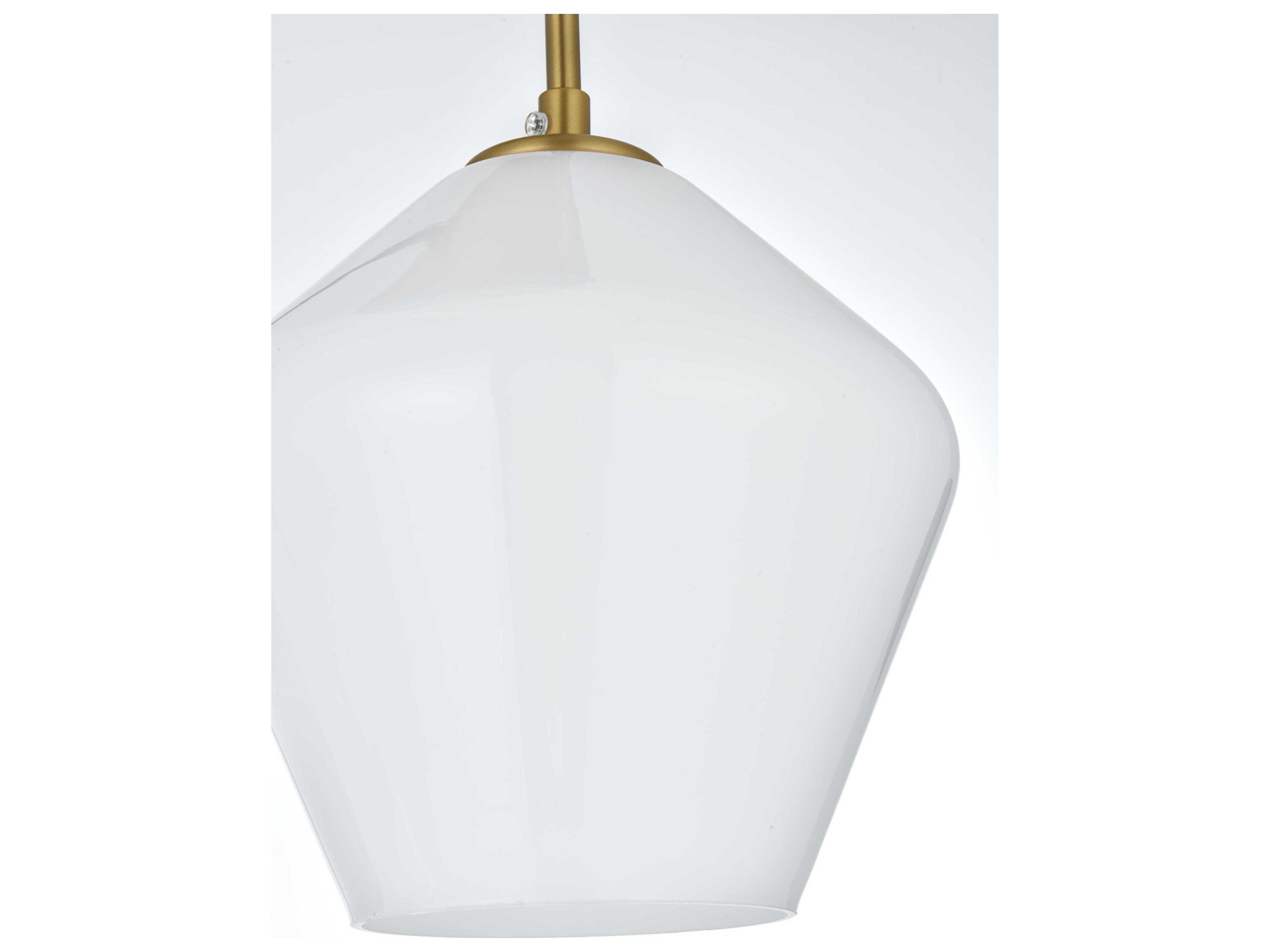 Elegant Lighting Gene 3-Light Satin Gold Pendant