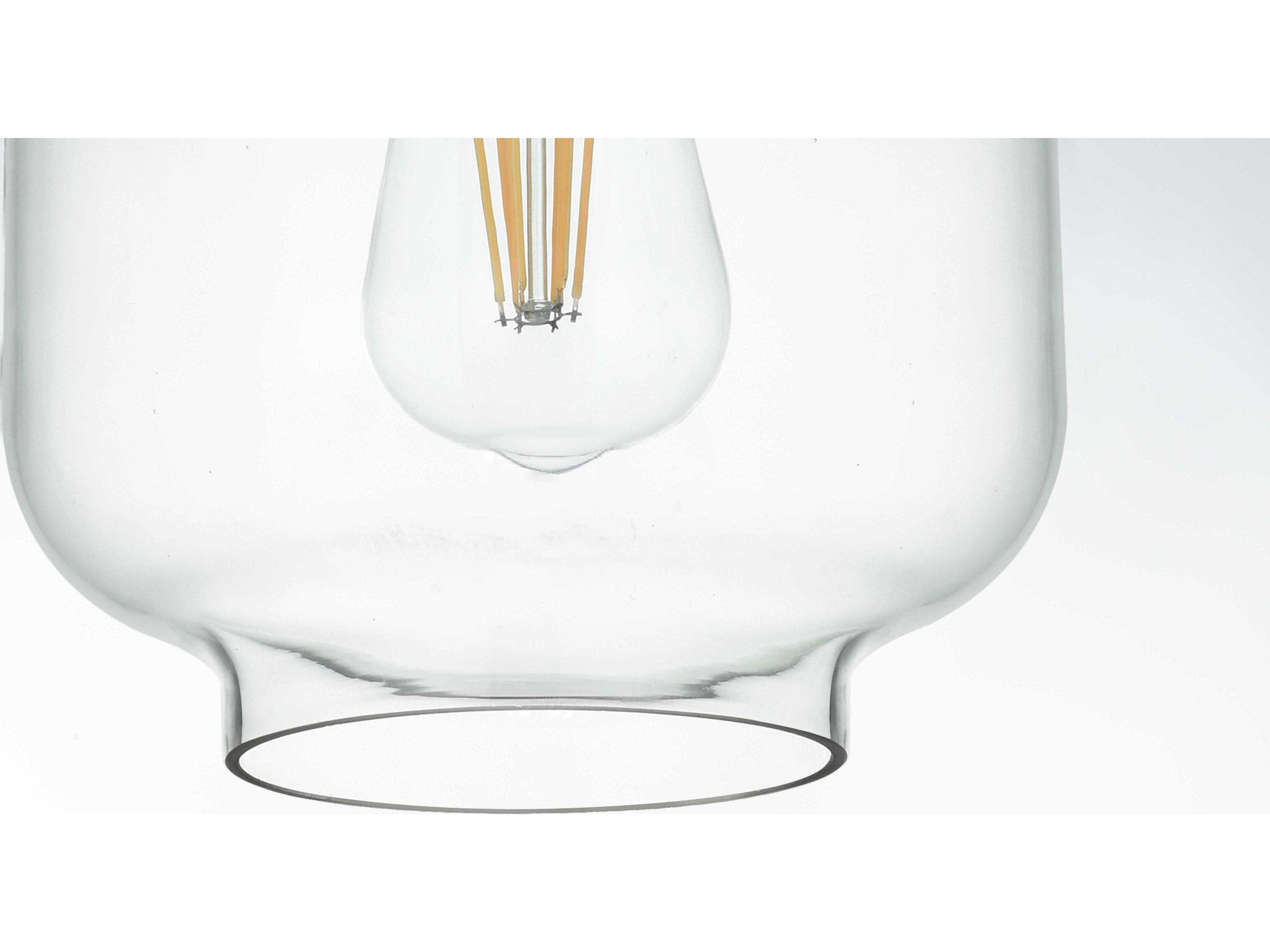 Elegant Lighting Collier 1-Light Satin Gold Semi Flush Mount