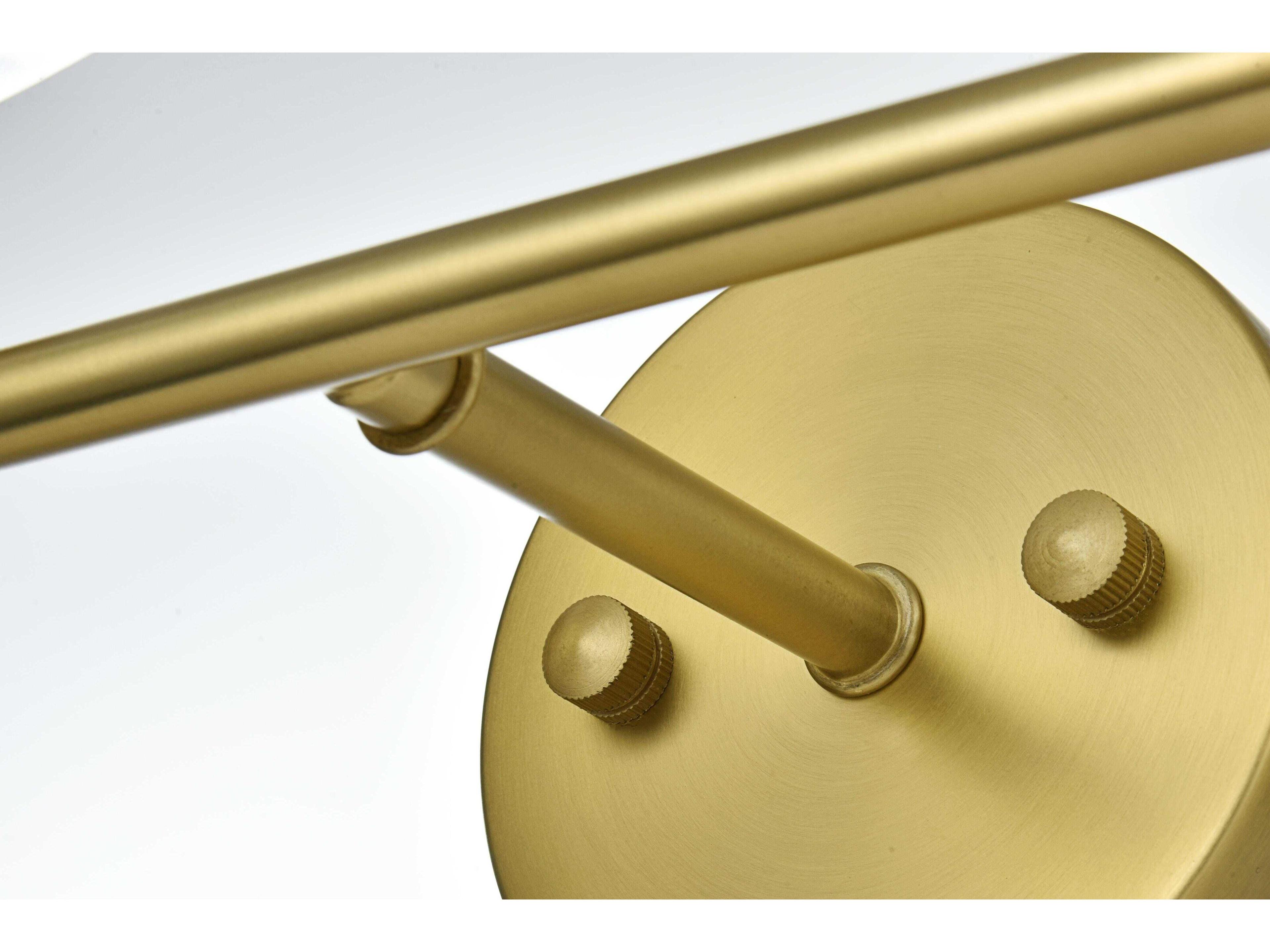 Elegant Lighting Gene 2-Light Satin Gold Vanity Light