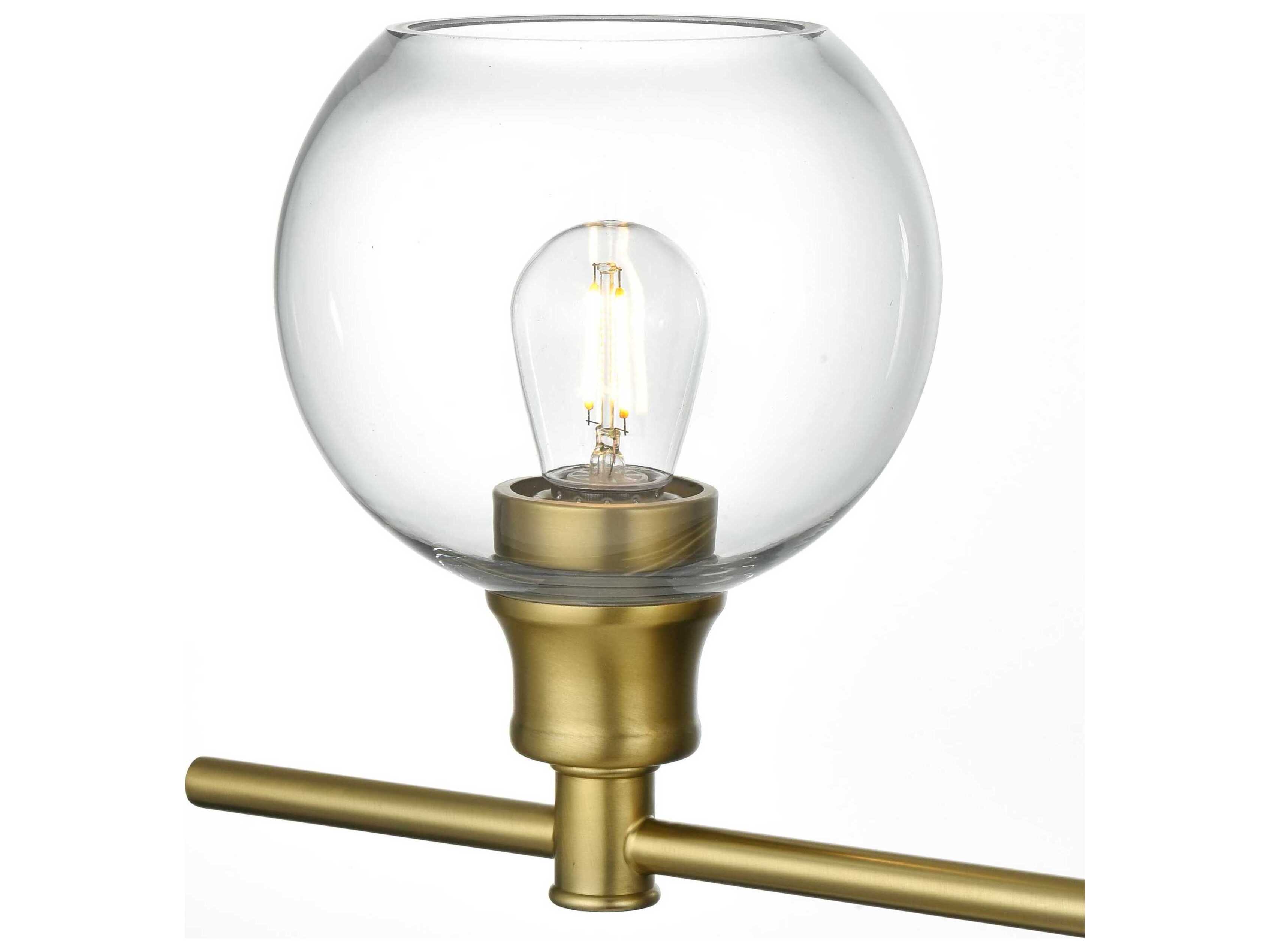 Elegant Lighting Collier 2-Light Satin Gold Vanity Light