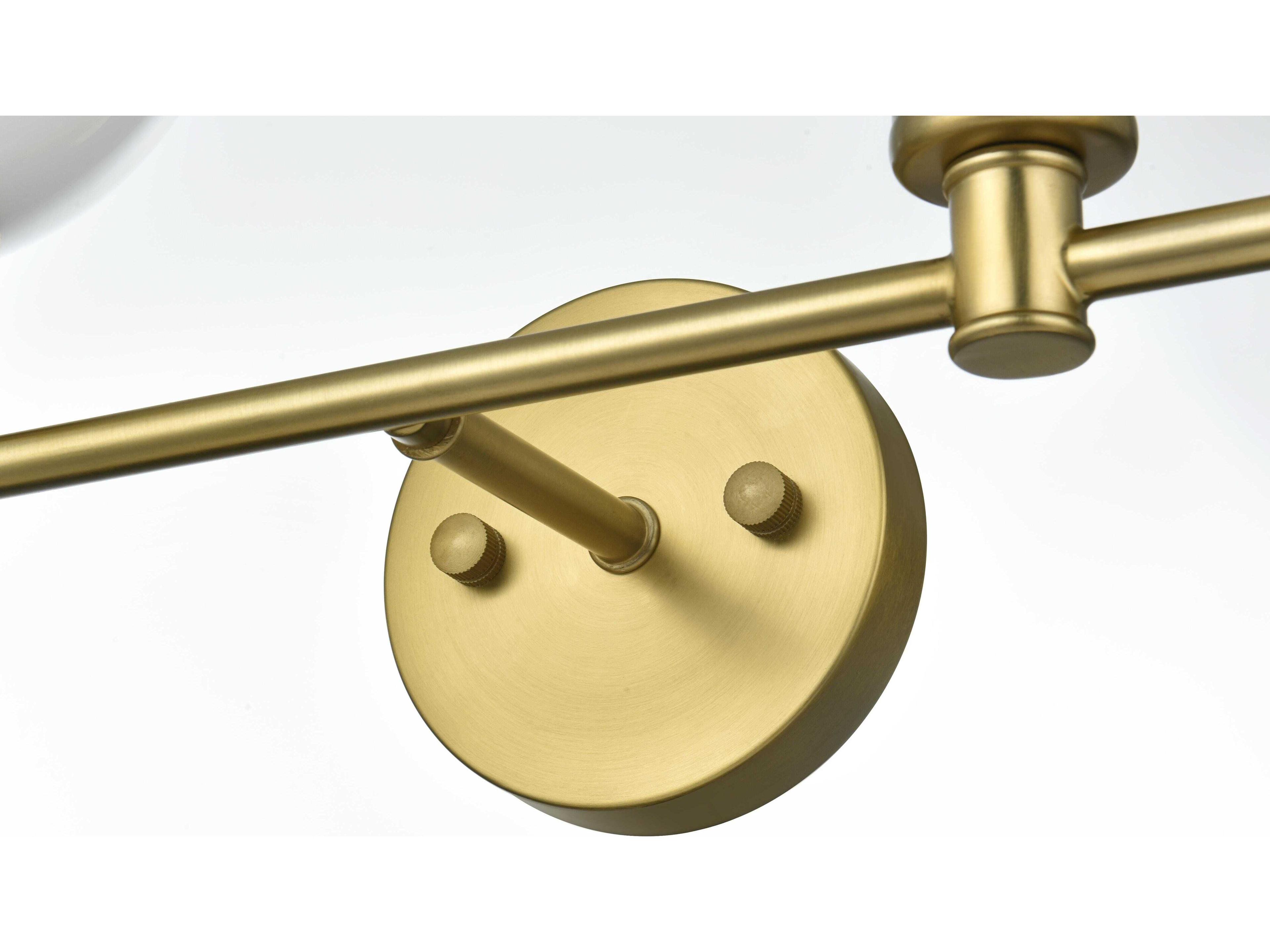 Elegant Lighting Collier 2-Light Satin Gold Vanity Light