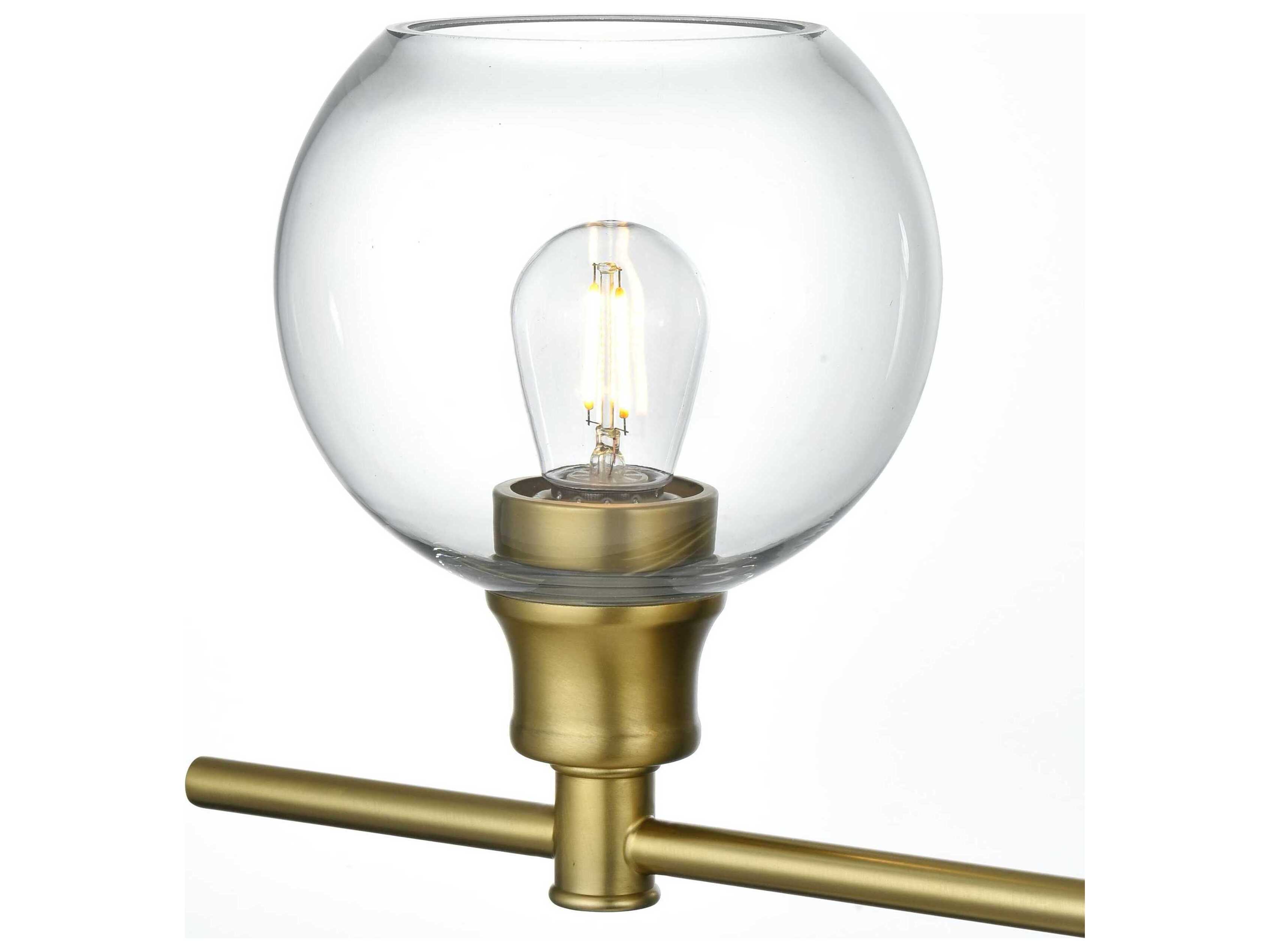 Elegant Lighting Collier 3-Light Satin Gold Vanity Light