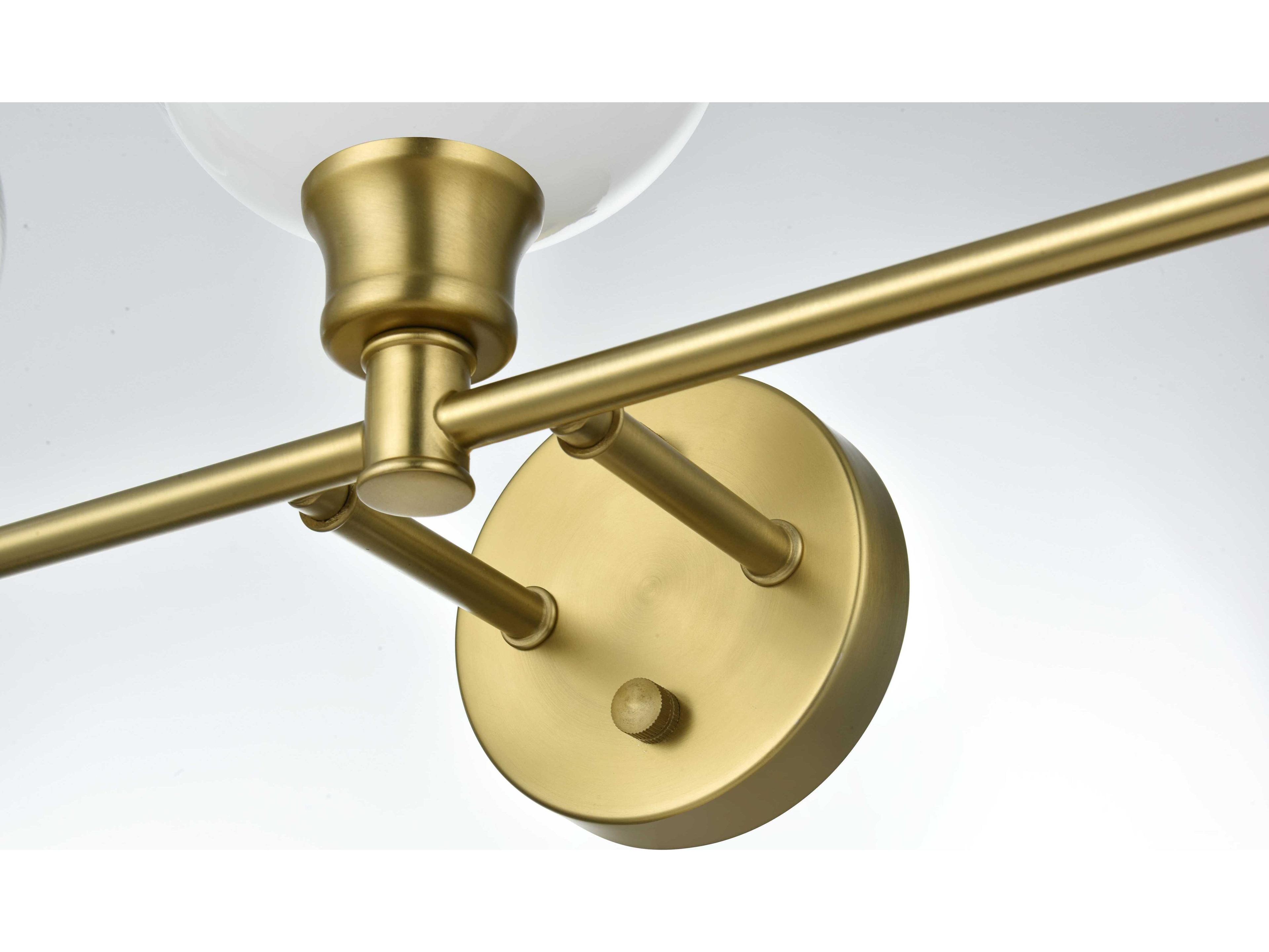 Elegant Lighting Collier 3-Light Satin Gold Vanity Light