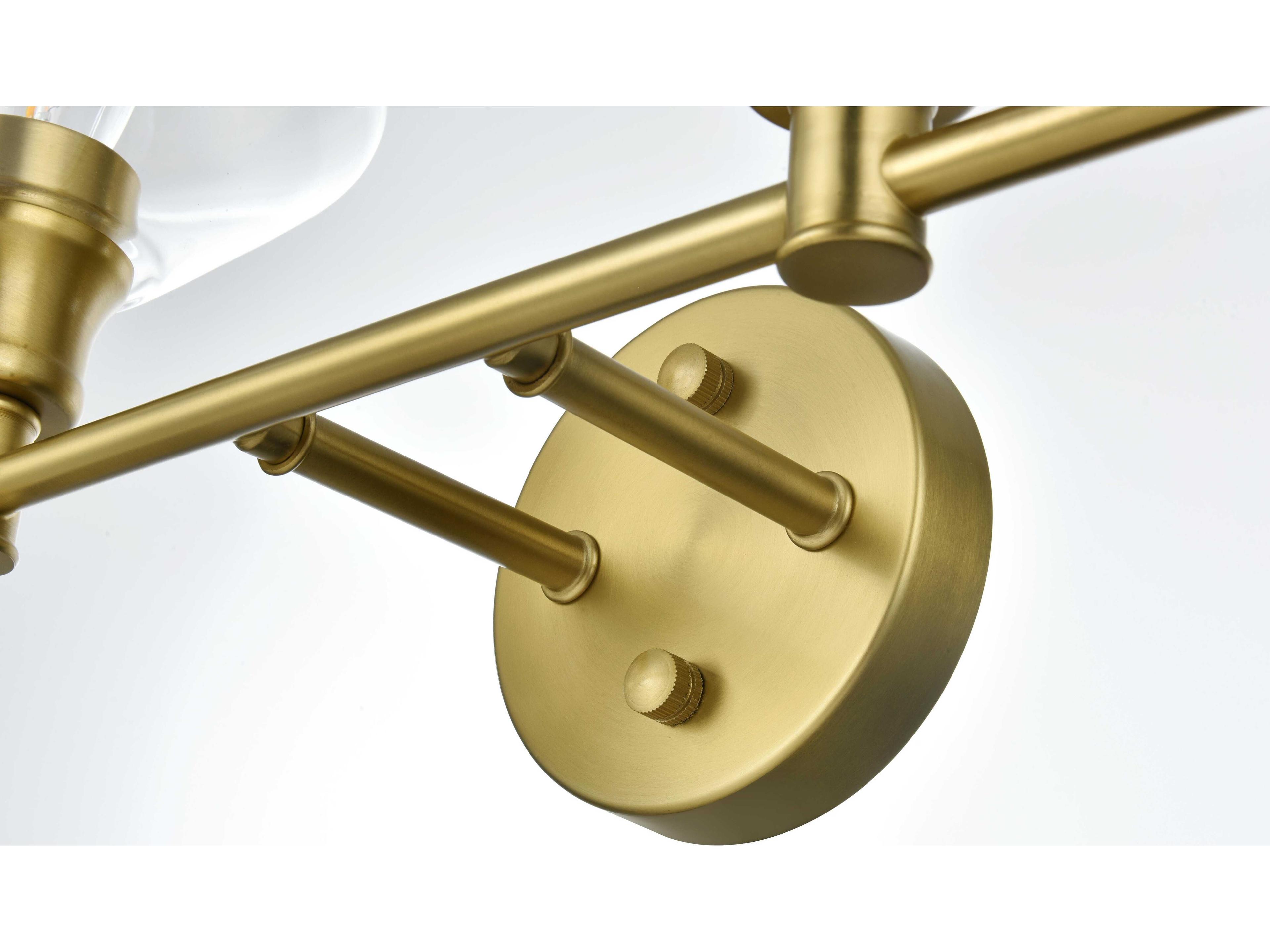 Elegant Lighting Gene 4-Light Satin Gold Vanity Light