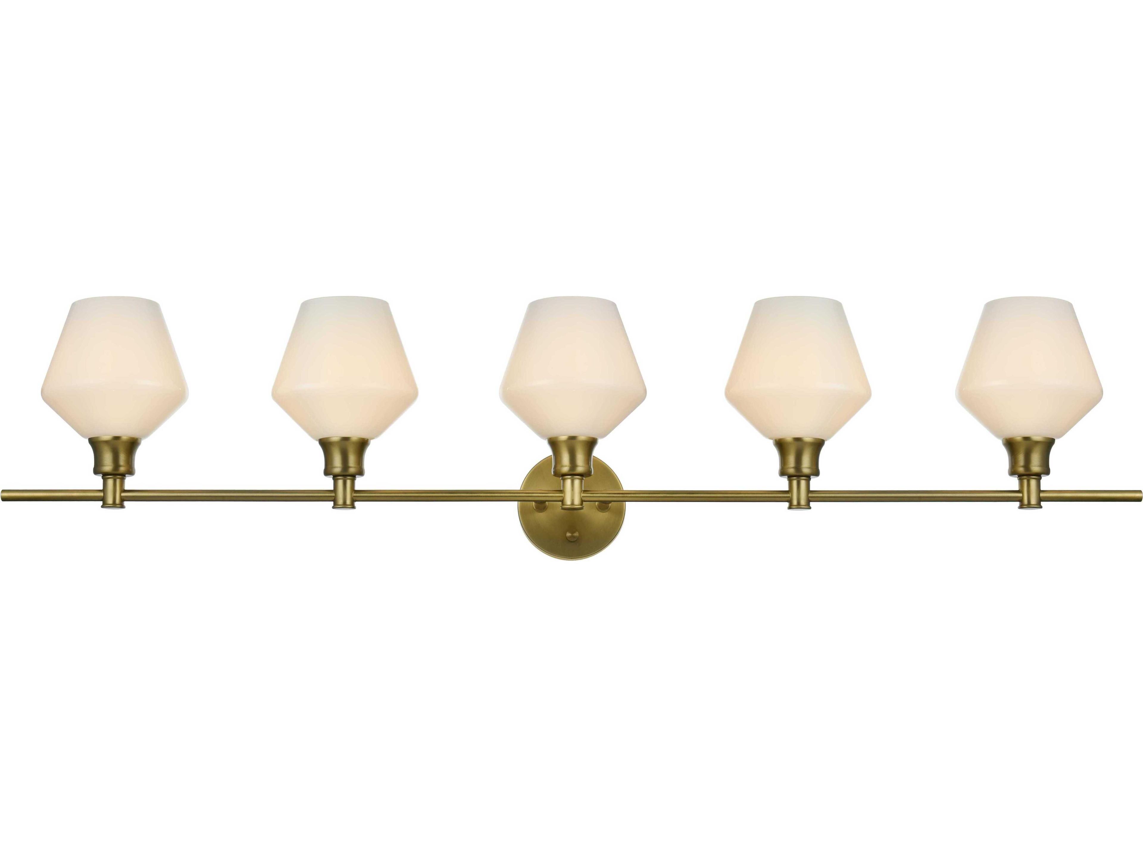 Elegant Lighting Gene 5-Light Satin Gold Vanity Light