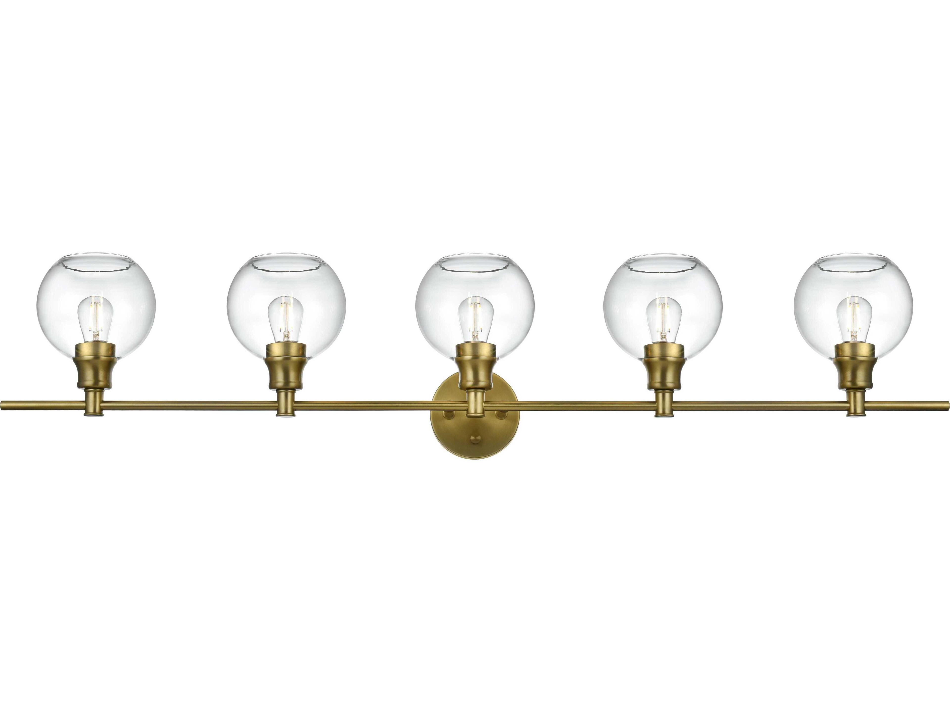 Elegant Lighting Collier 5-Light Satin Gold Vanity Light