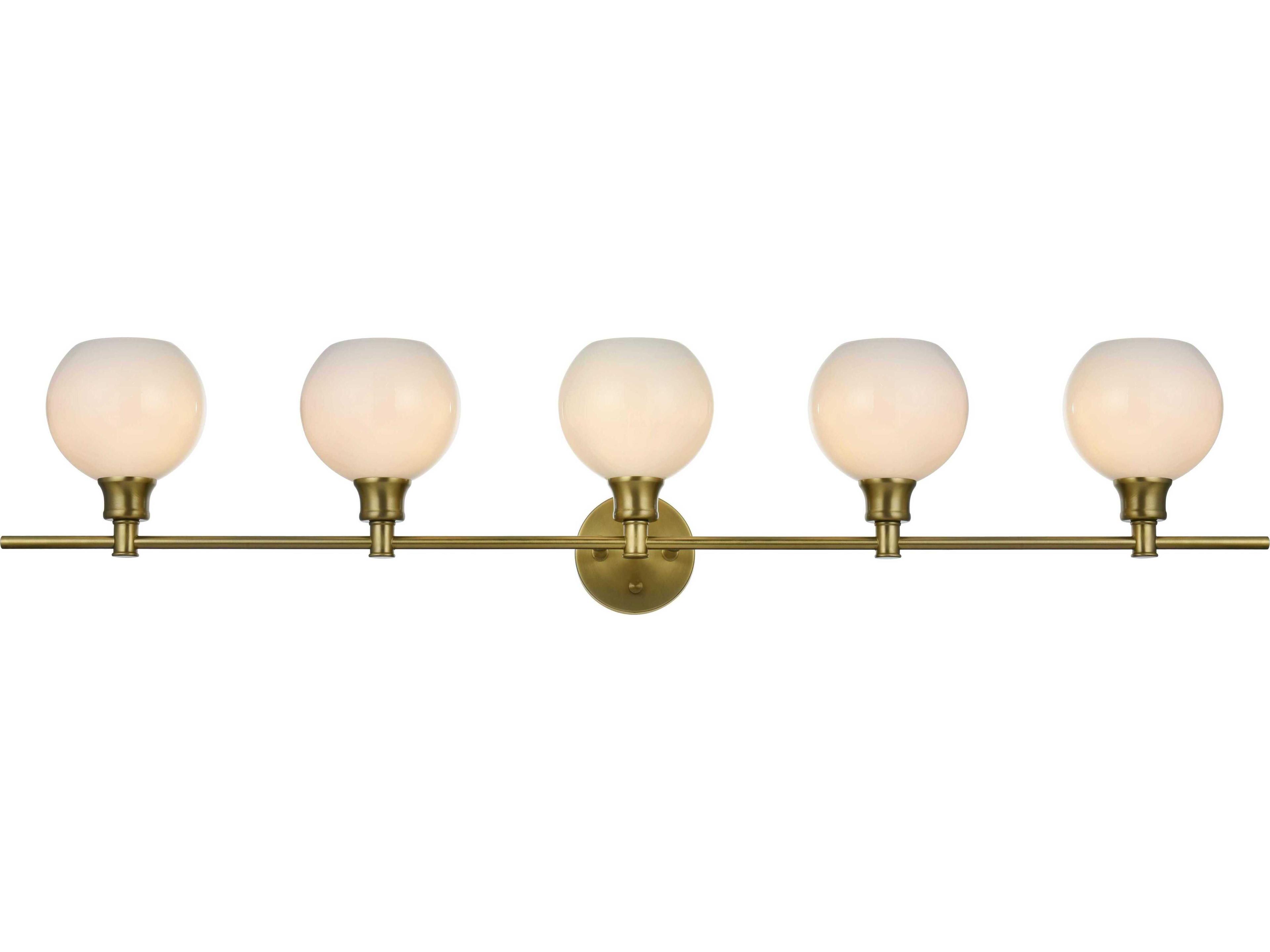 Elegant Lighting Collier 5-Light Satin Gold Vanity Light