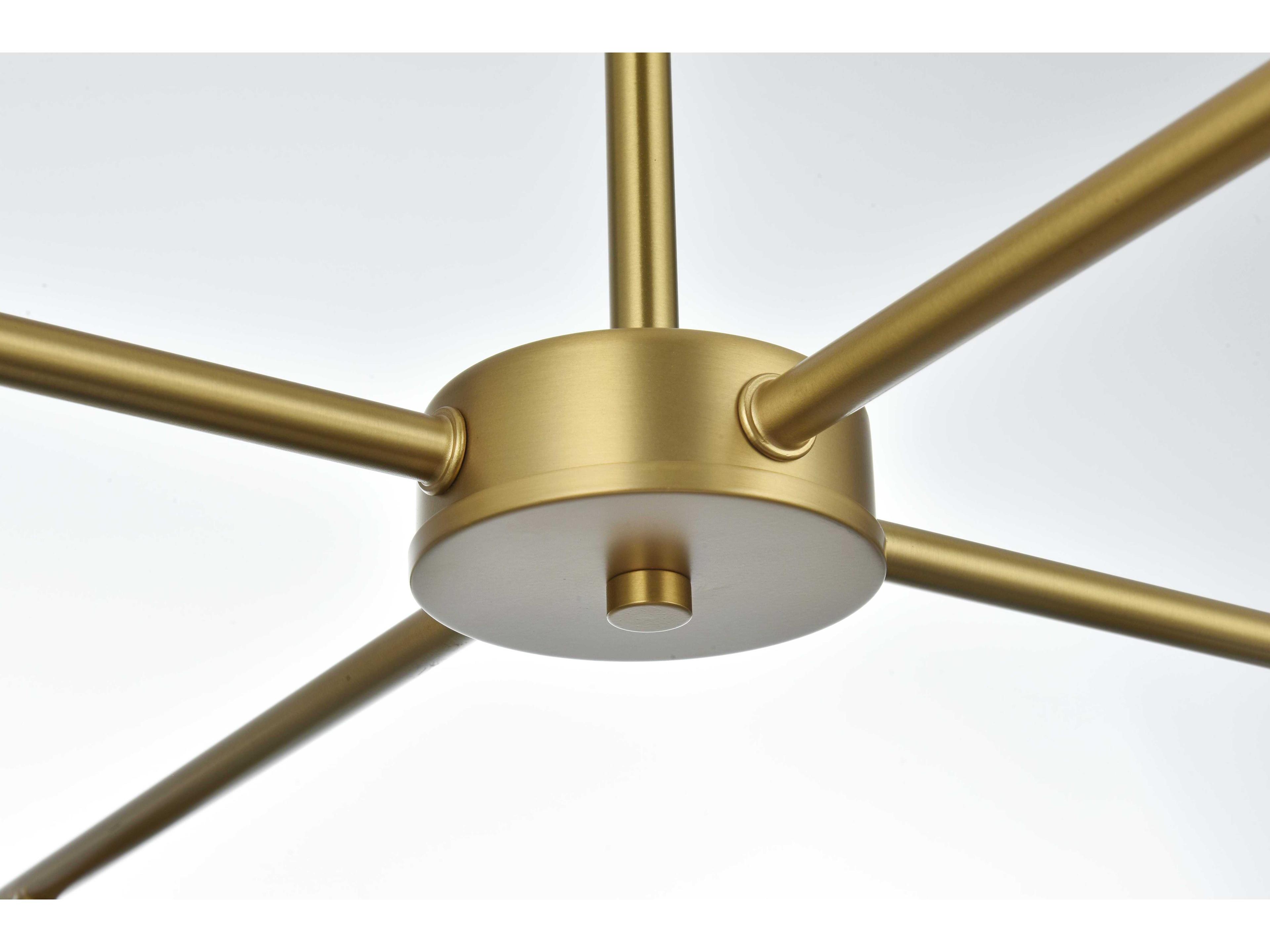 Elegant Lighting Opus 4-Light Satin Gold Globe Chandelier