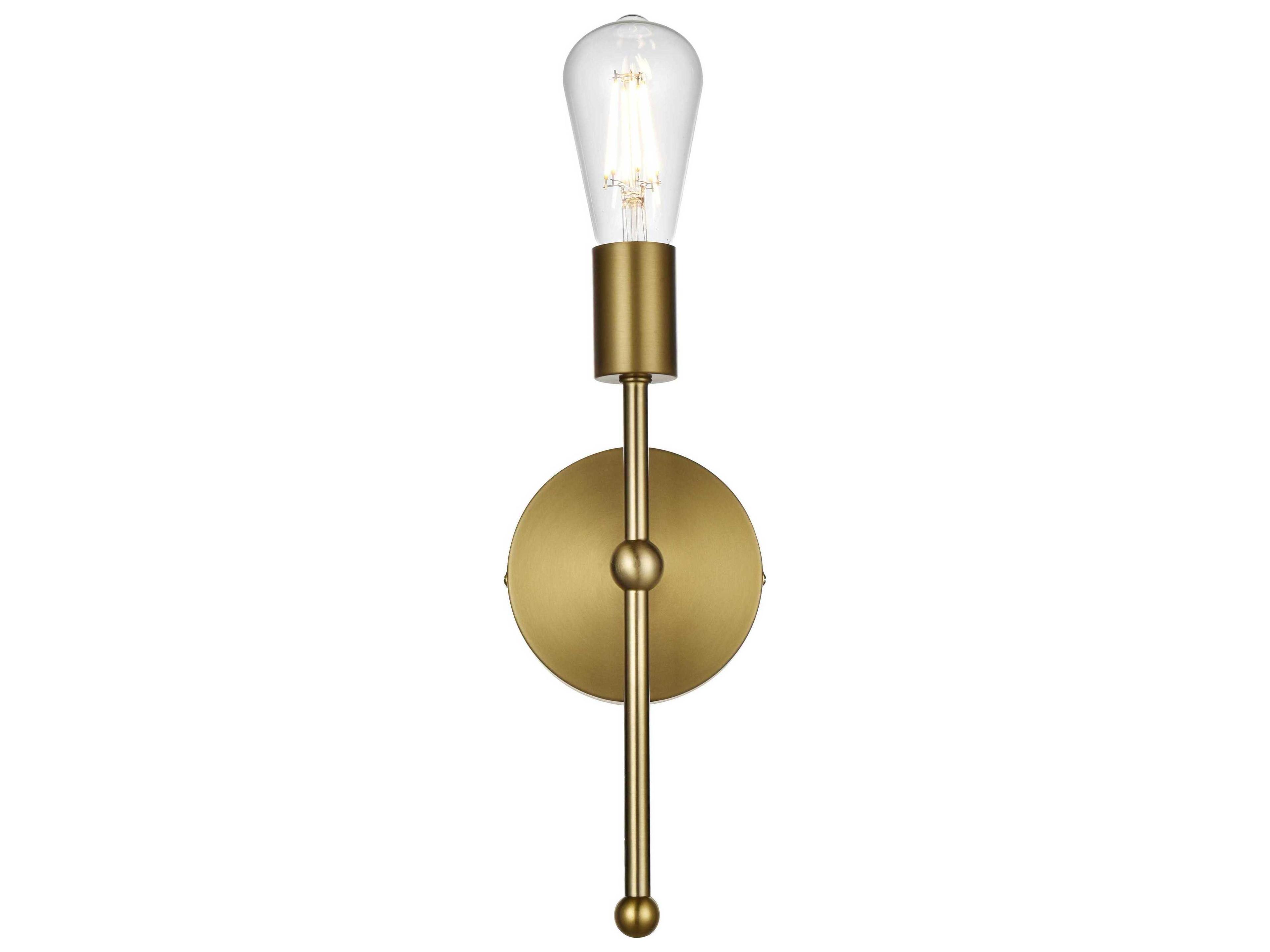 Elegant Lighting Keely 1-Light Satin Gold Wall Sconce