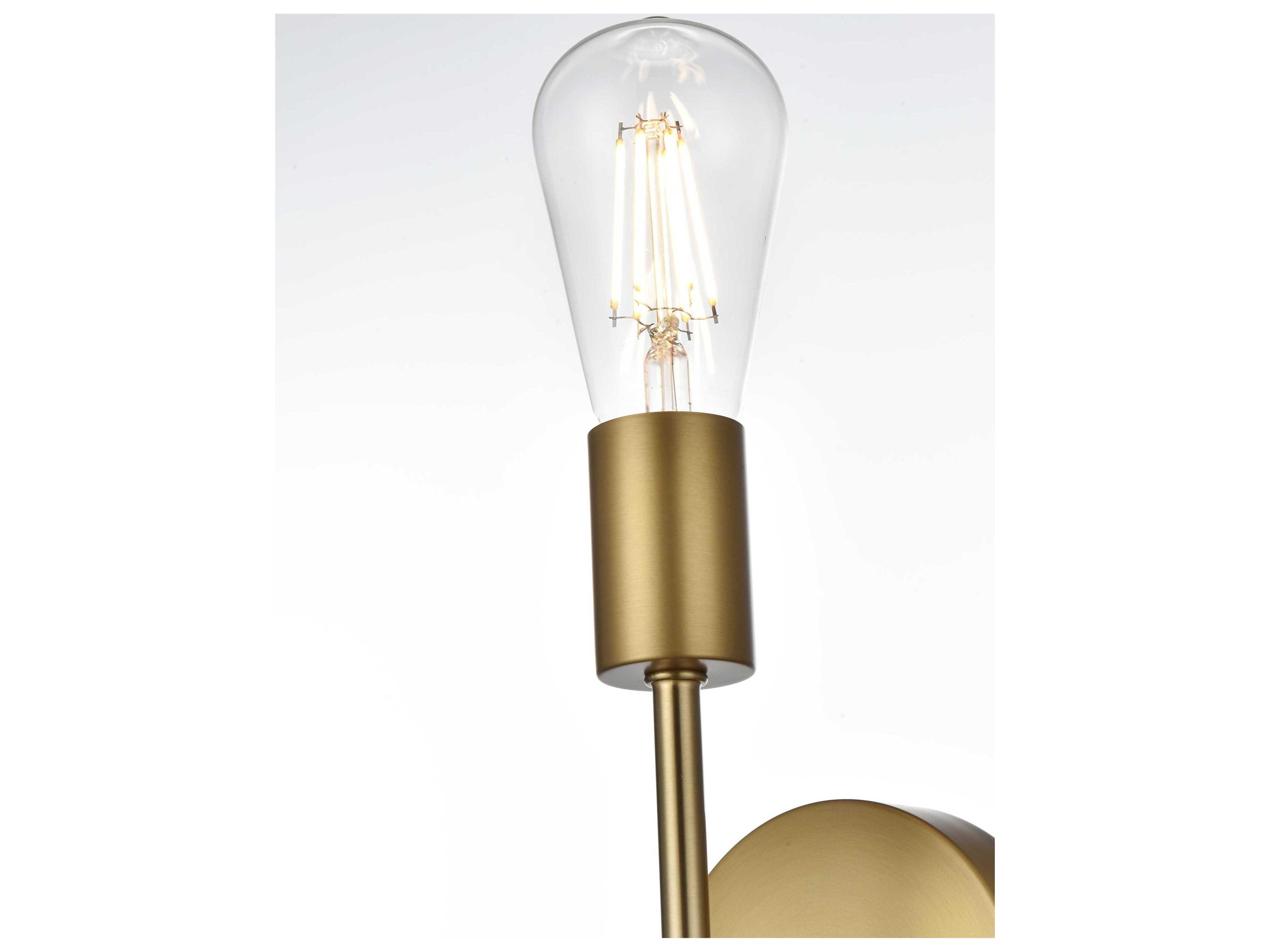 Elegant Lighting Keely 1-Light Satin Gold Wall Sconce