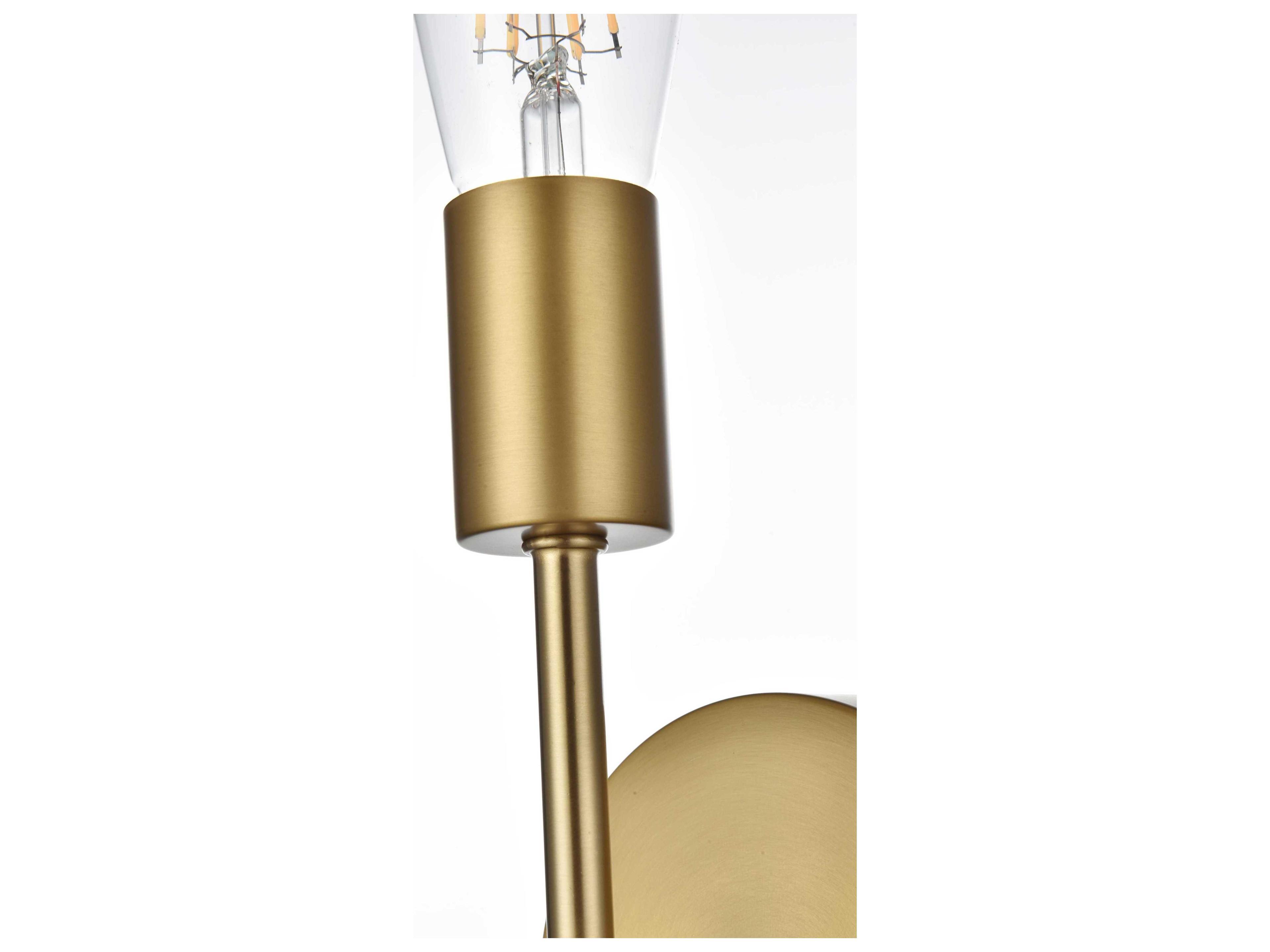 Elegant Lighting Keely 1-Light Satin Gold Wall Sconce