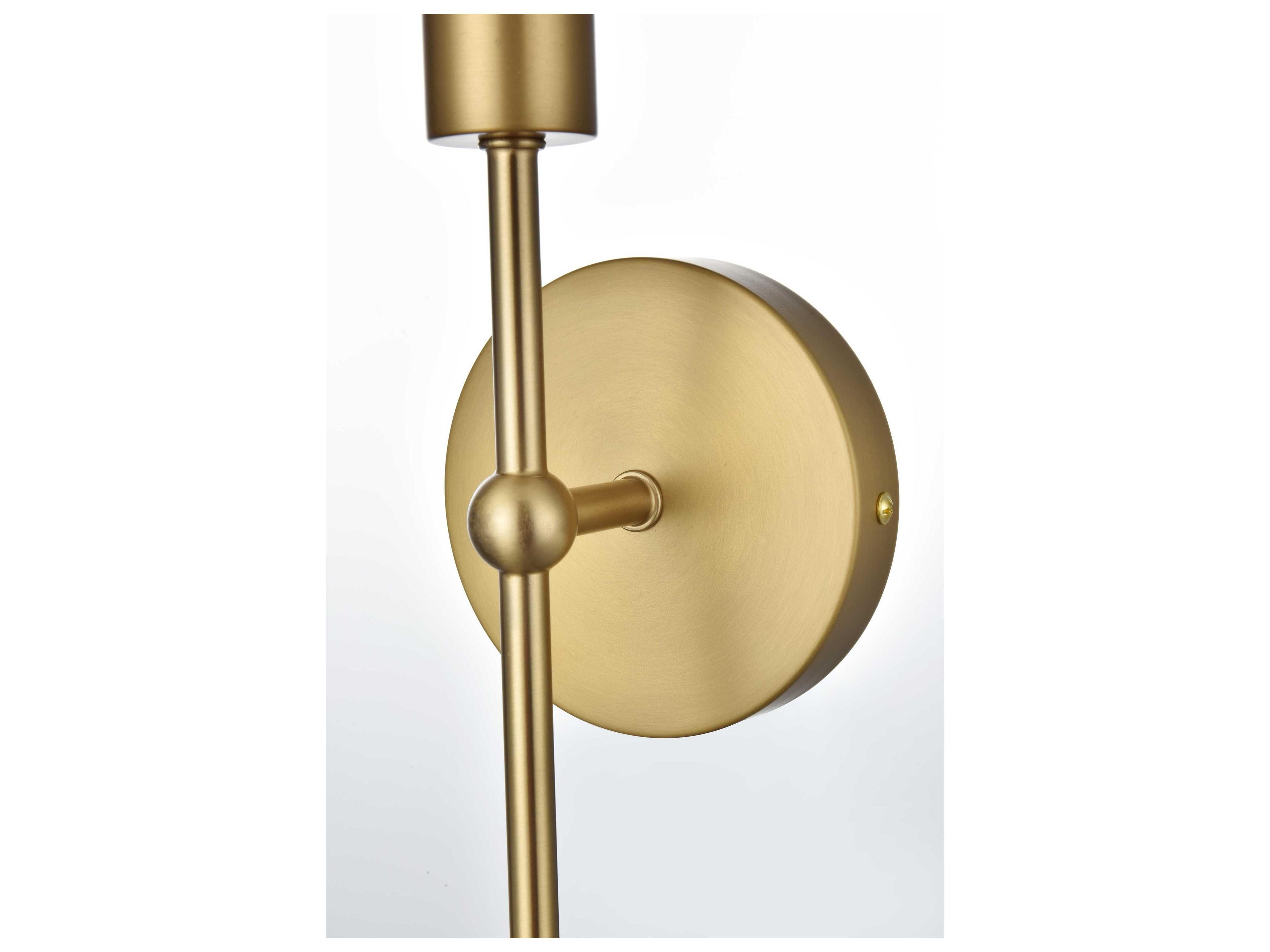 Elegant Lighting Keely 1-Light Satin Gold Wall Sconce