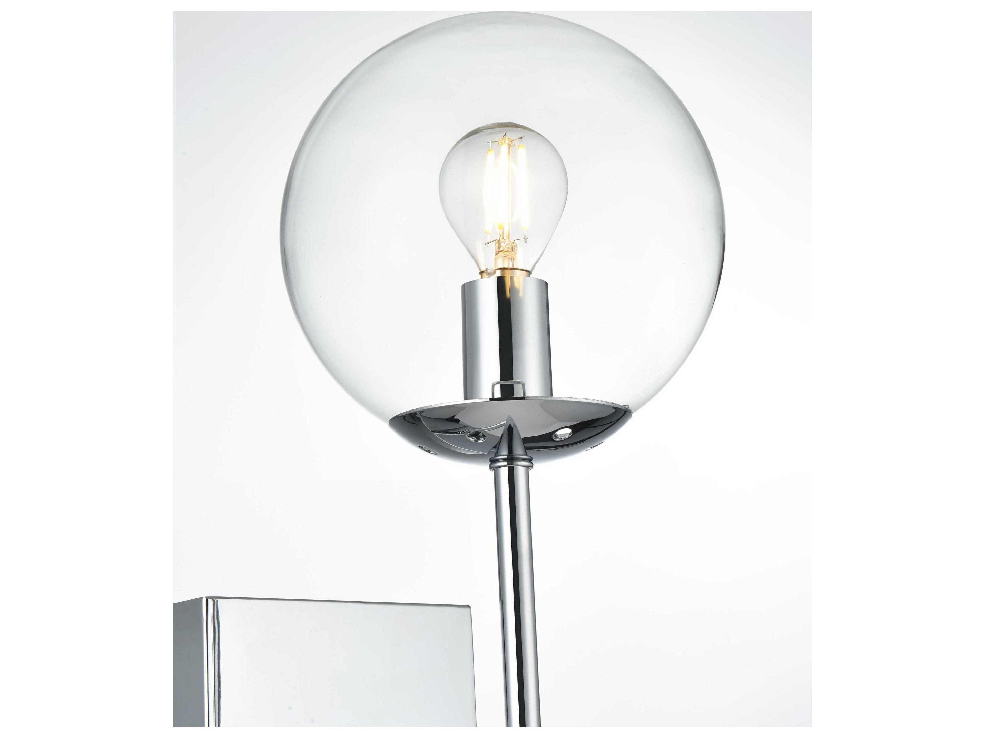 Elegant Lighting Neri 2-Light Chrome Wall Sconce