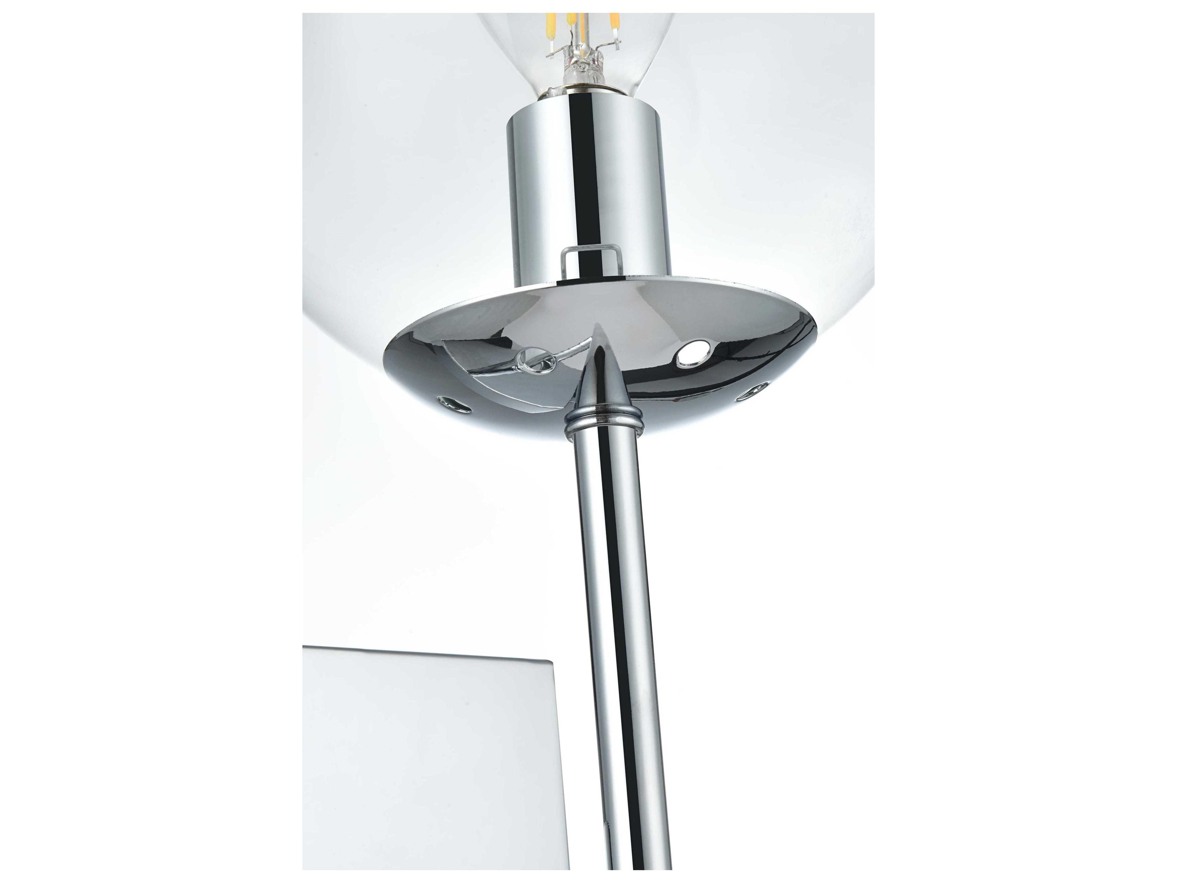 Elegant Lighting Neri 2-Light Chrome Wall Sconce
