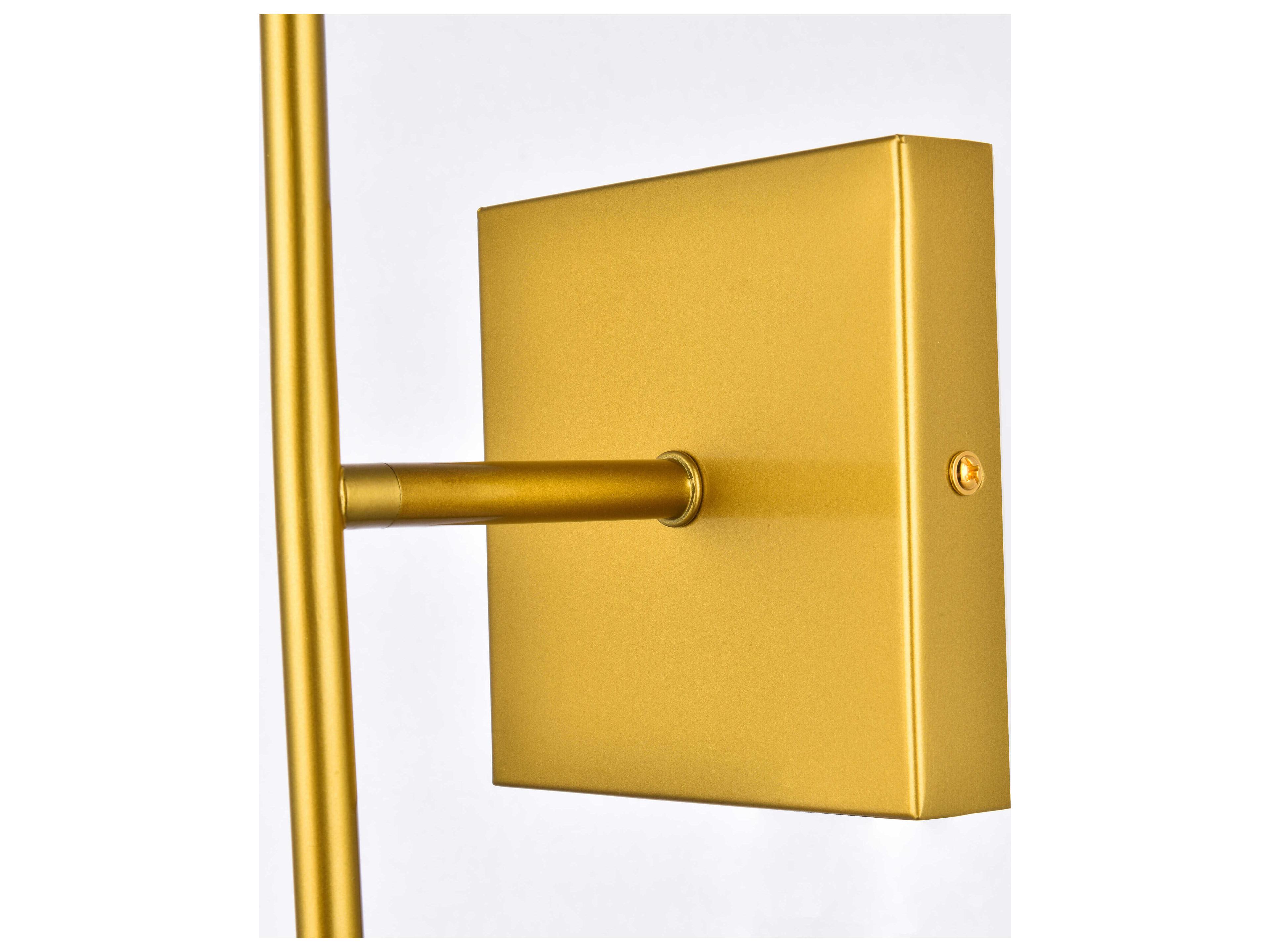 Elegant Lighting Neri 2-Light Brass And White Glass Wall Sconce