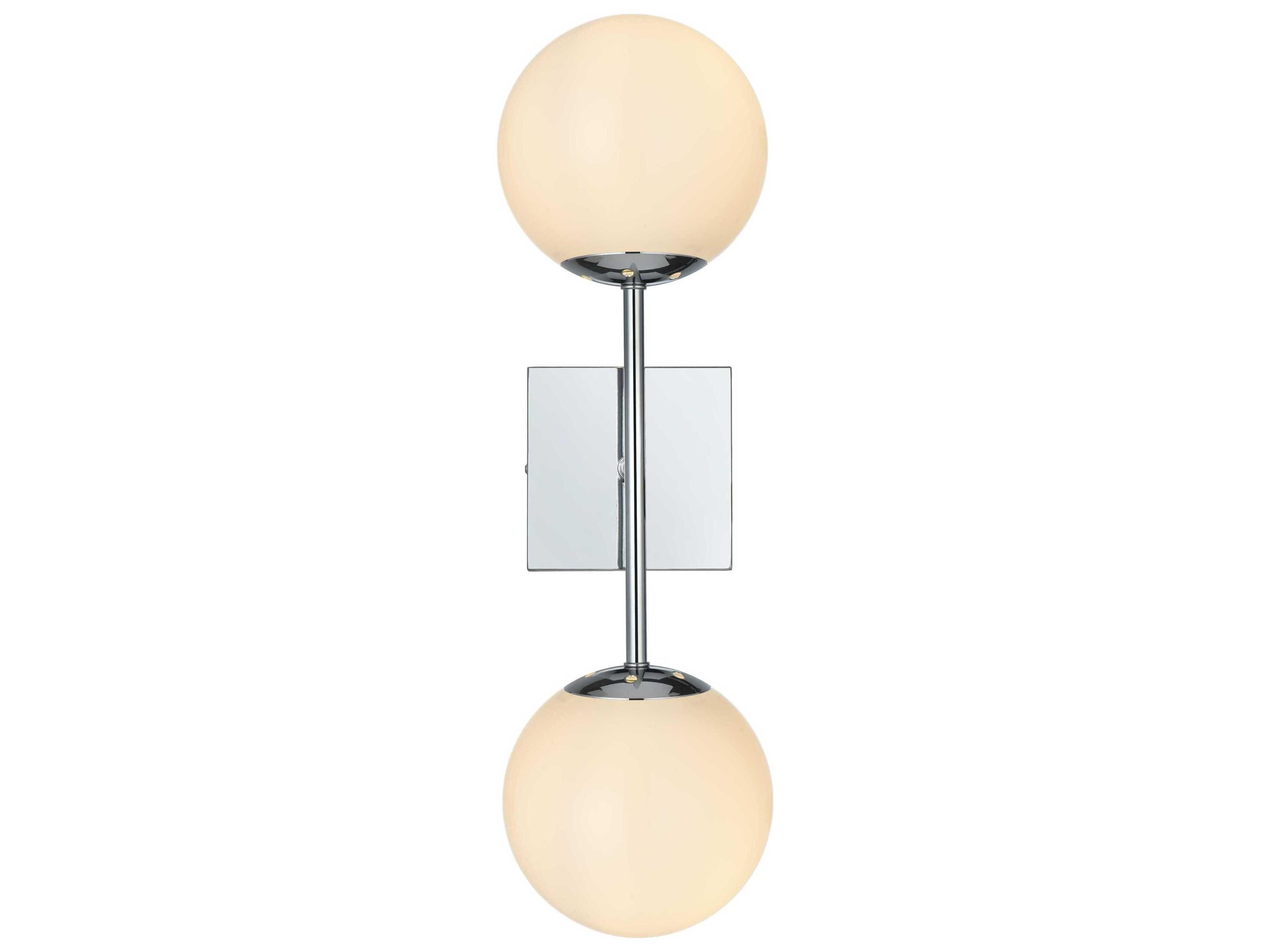 Elegant Lighting Neri 2-Light Chrome Wall Sconce
