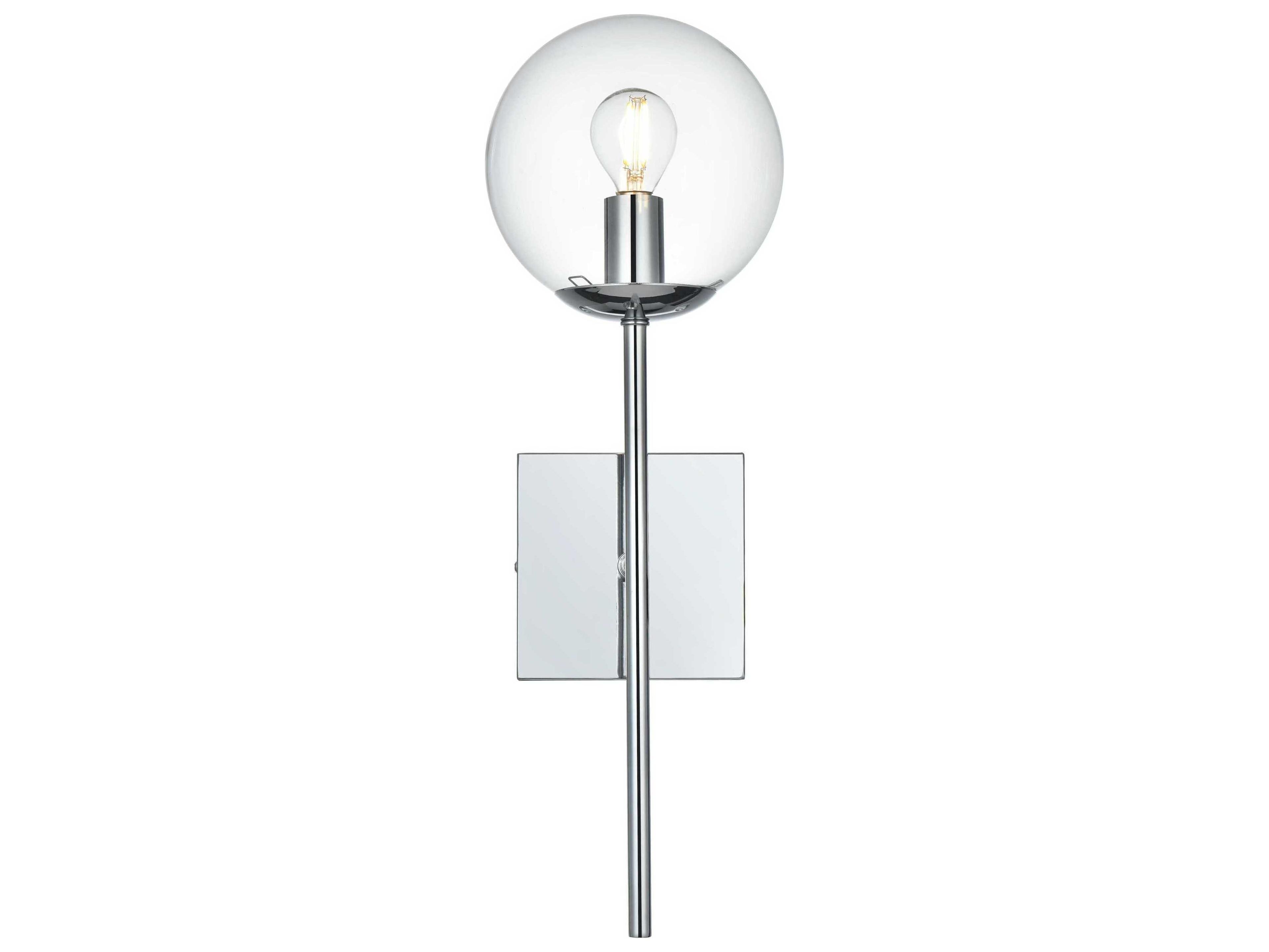 Elegant Lighting Neri 1-Light Chrome Wall Sconce
