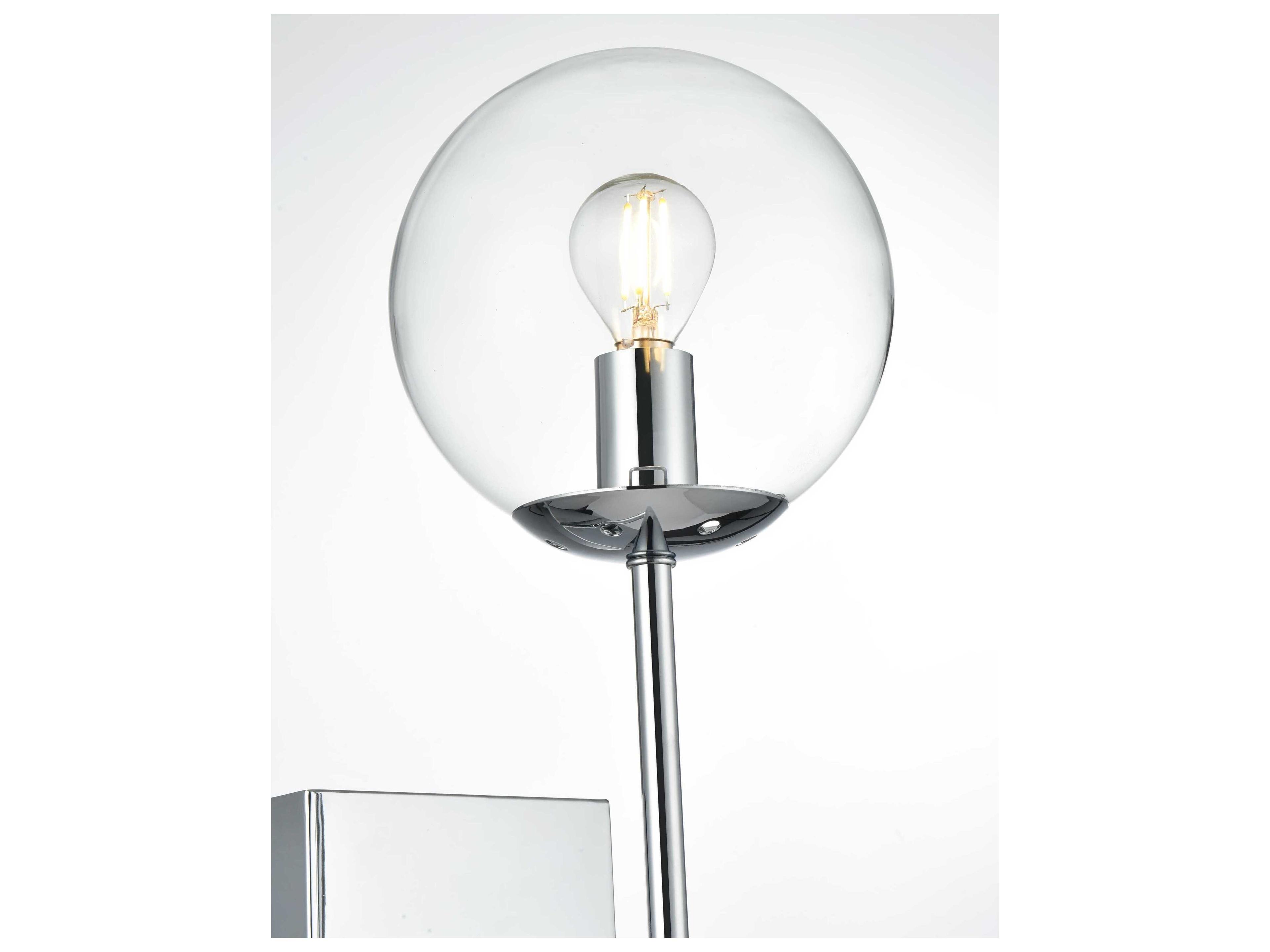 Elegant Lighting Neri 1-Light Chrome Wall Sconce