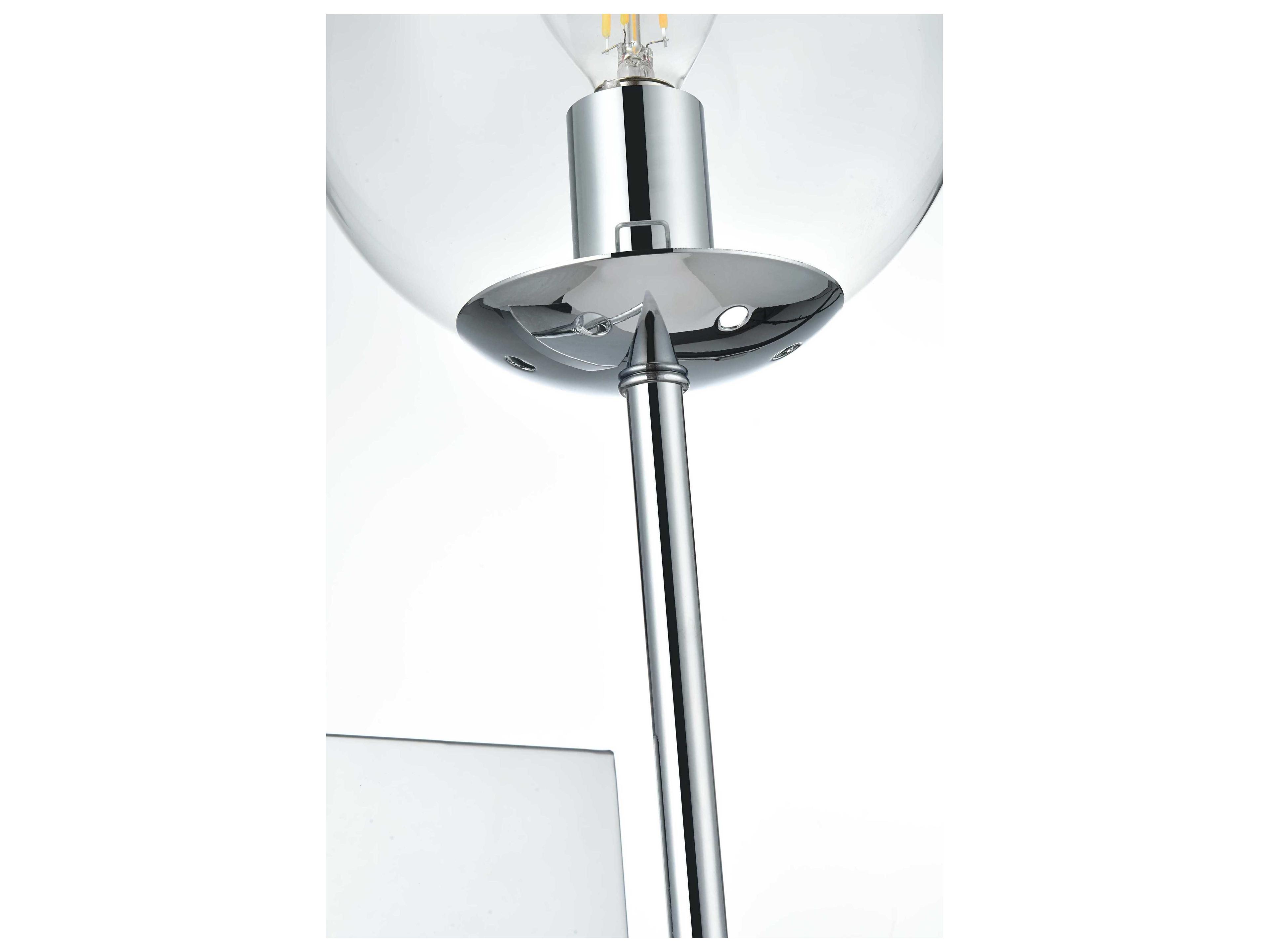 Elegant Lighting Neri 1-Light Chrome Wall Sconce