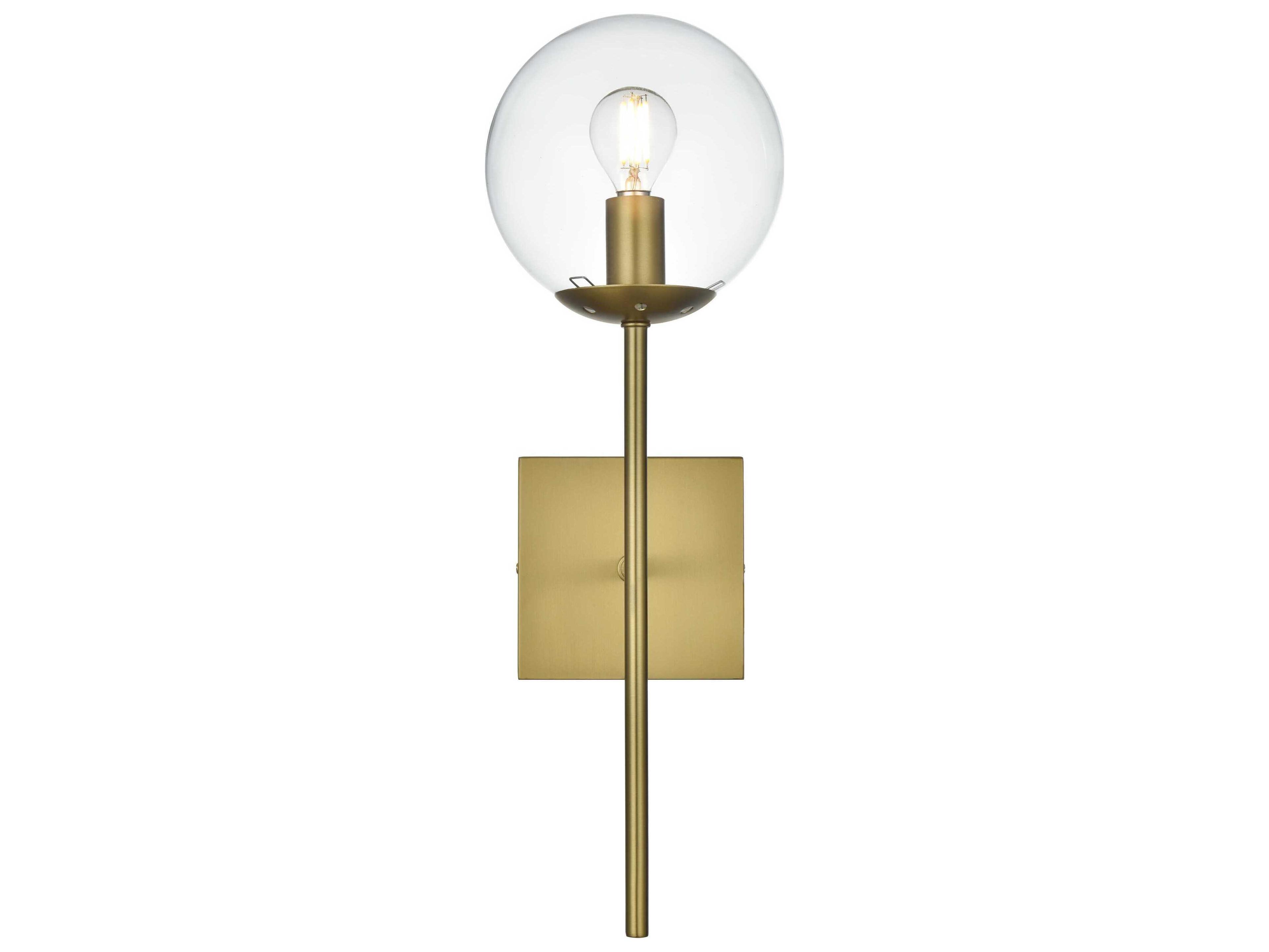 Elegant Lighting Neri 1-Light Satin Gold Wall Sconce