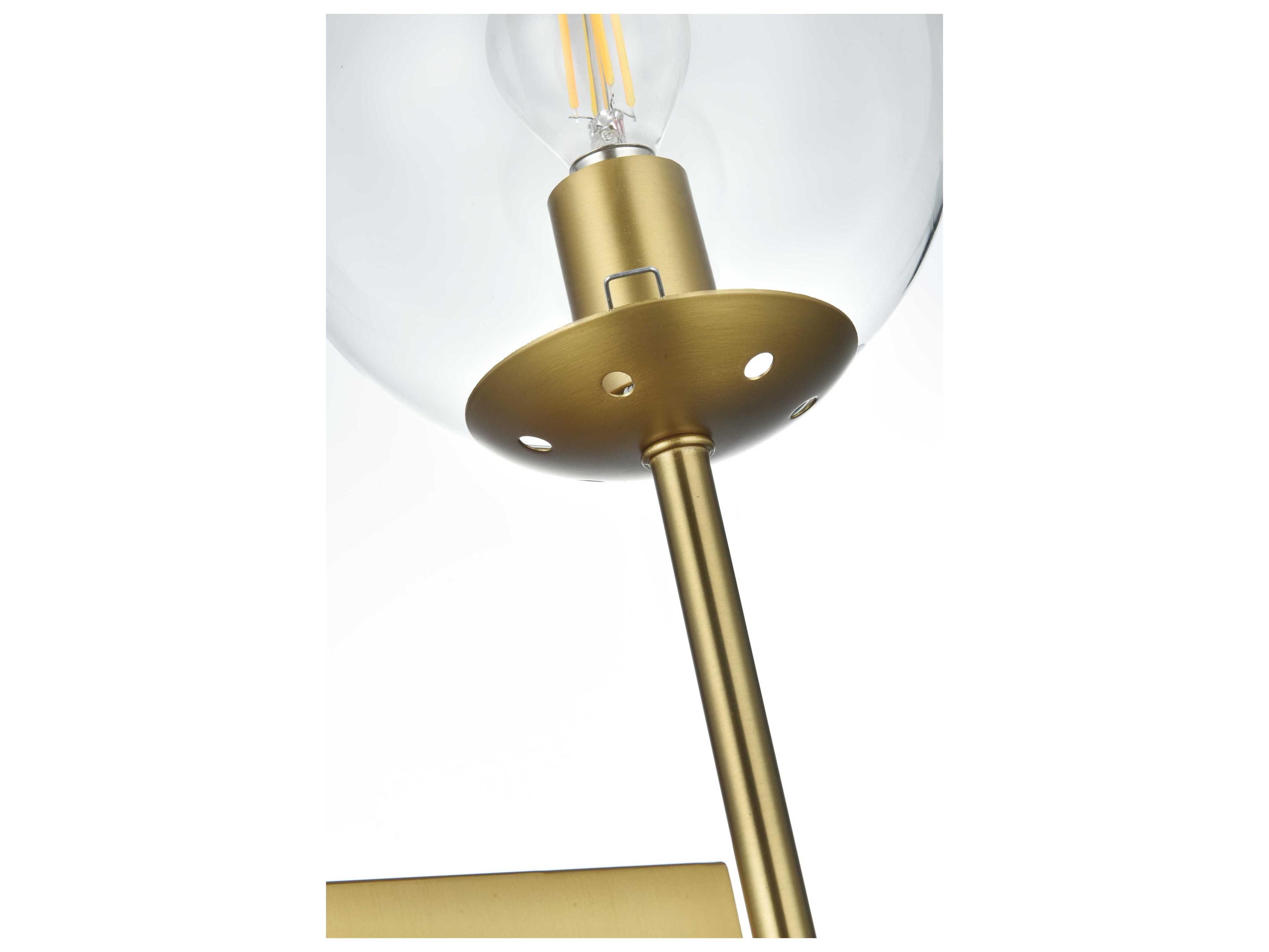 Elegant Lighting Neri 1-Light Satin Gold Wall Sconce